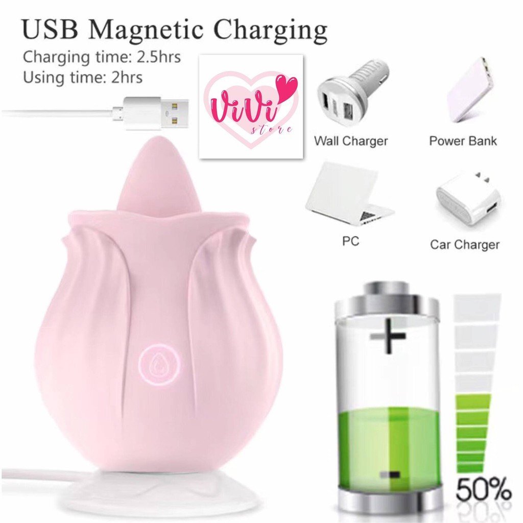 OMYSKY Rose Clitoral Sucking Tongue Licking Vibrator Women Adult Toys Malaysia - Image 10
