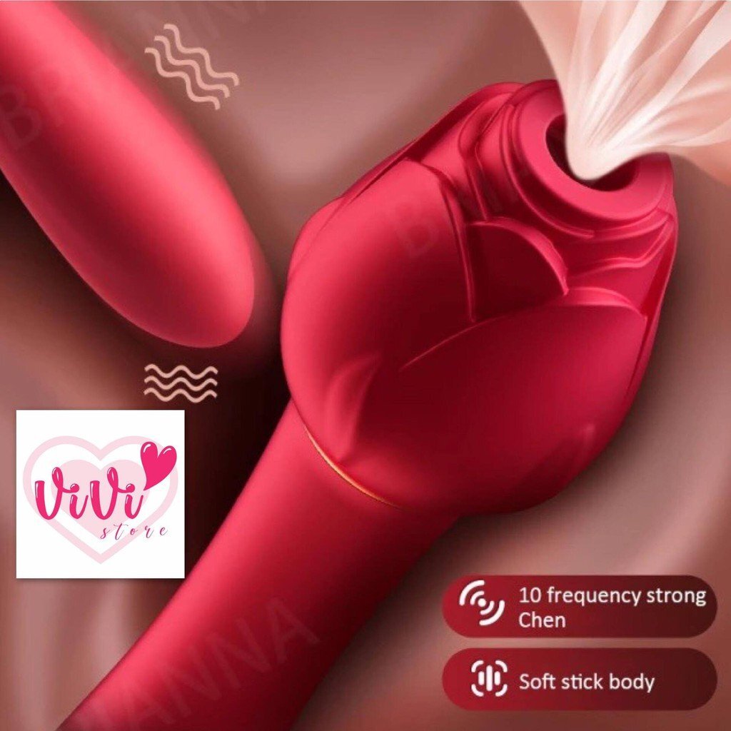Rose Wand Clitoral Sucking Vibrator Dildo Women Adult Toys Malaysia - Image 5