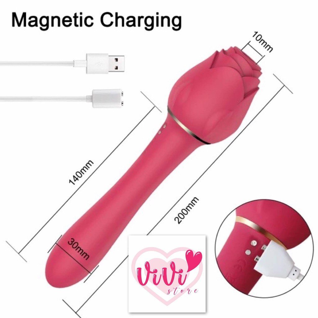 Rose Wand Clitoral Sucking Vibrator Dildo Women Adult Toys Malaysia - Image 9