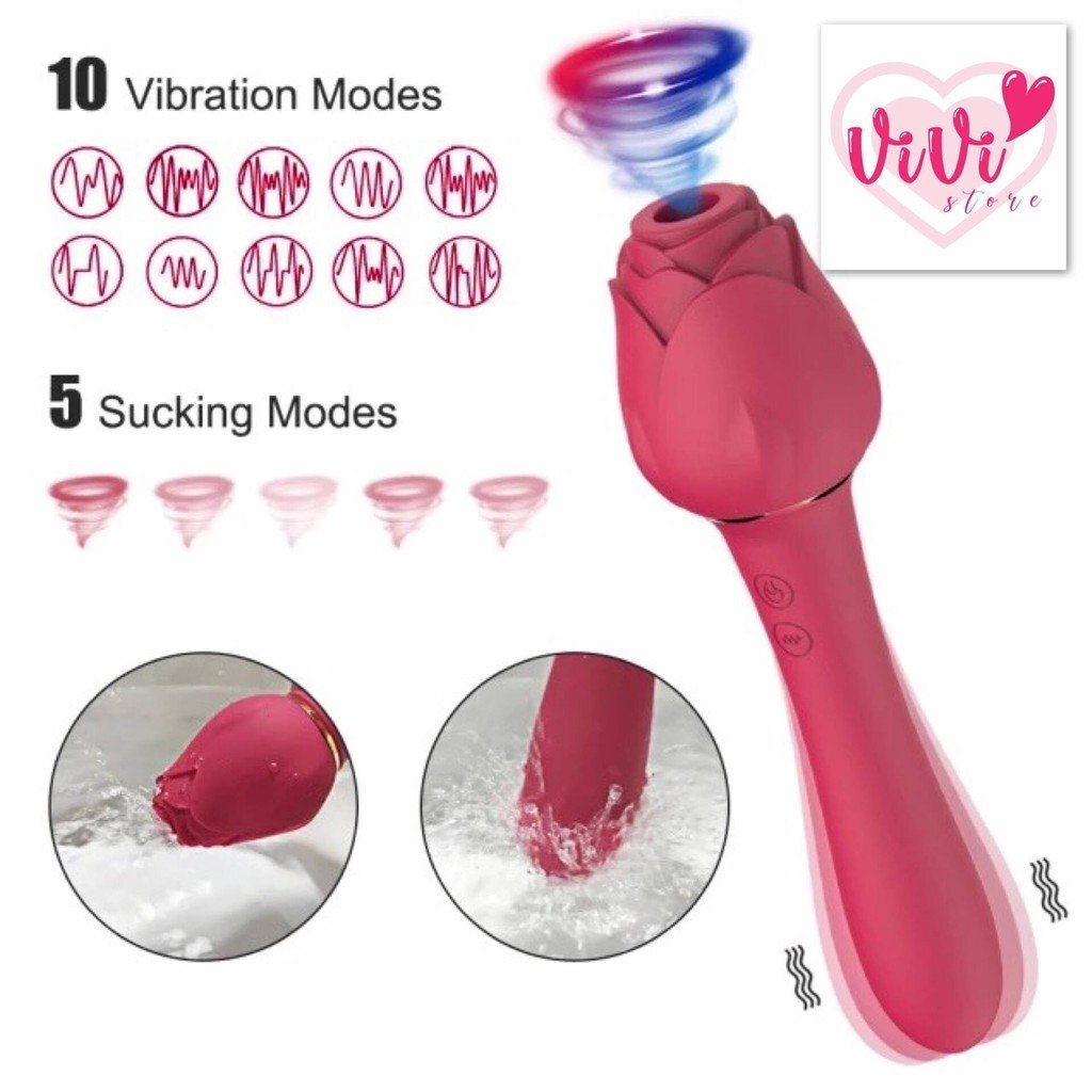 Rose Wand Clitoral Sucking Vibrator Dildo Women Adult Toys Malaysia - Image 10