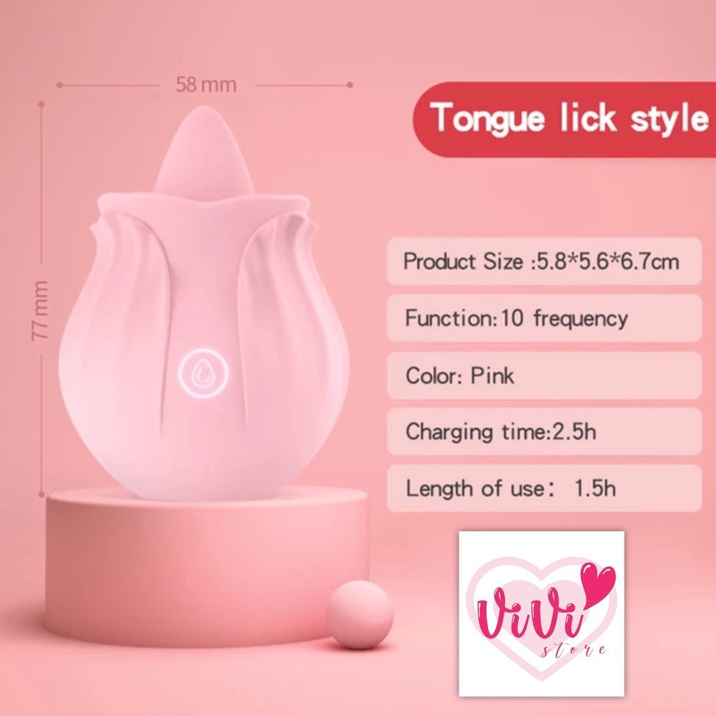 OMYSKY Rose Clitoral Sucking Tongue Licking Vibrator Women Adult Toys Malaysia - Image 7