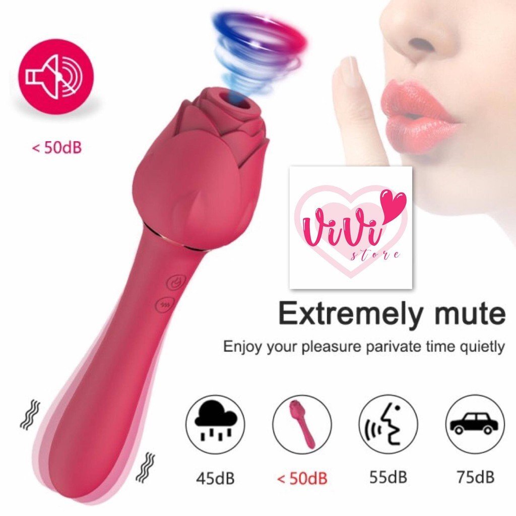 Rose Wand Clitoral Sucking Vibrator Dildo Women Adult Toys Malaysia - Image 8