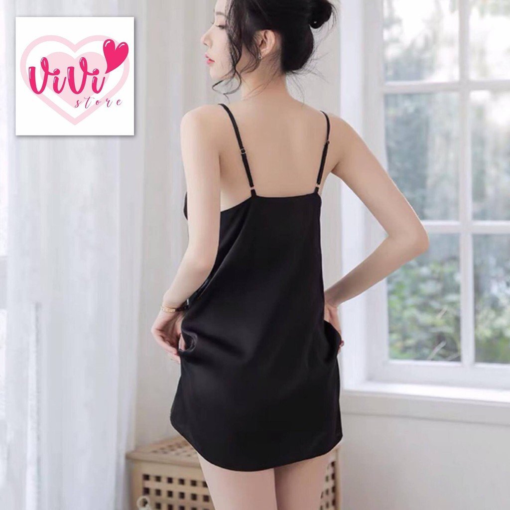 Vivi Lingerie Sexy Nightwear Sling Deep V Women Dress Malaysia - Image 10