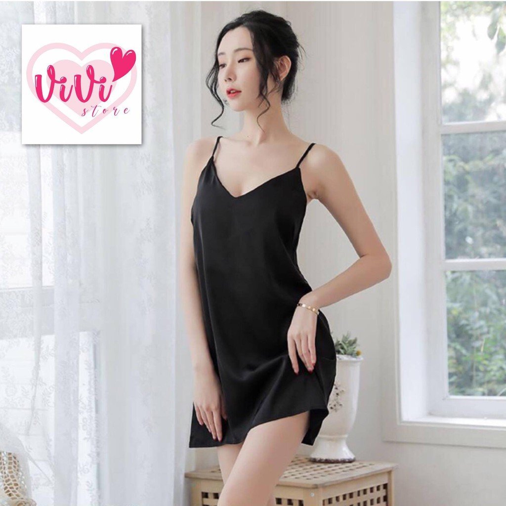 Vivi Lingerie Sexy Nightwear Sling Deep V Women Dress Malaysia - Image 8