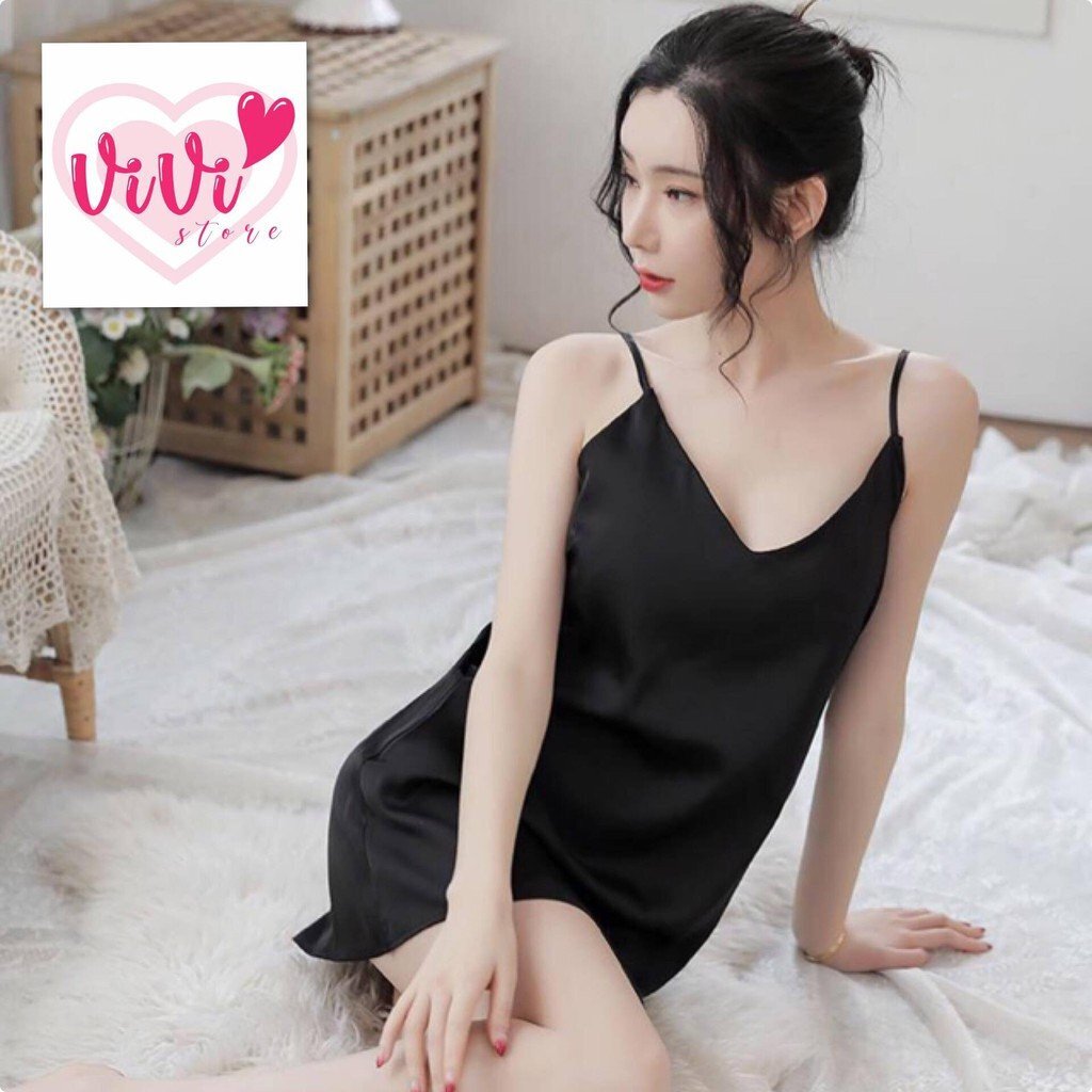 Vivi Lingerie Sexy Nightwear Sling Deep V Women Dress Malaysia - Image 9