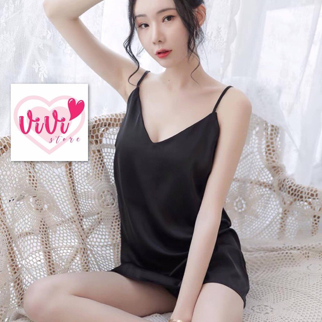 Vivi Lingerie Sexy Nightwear Sling Deep V Women Dress Malaysia - Image 13