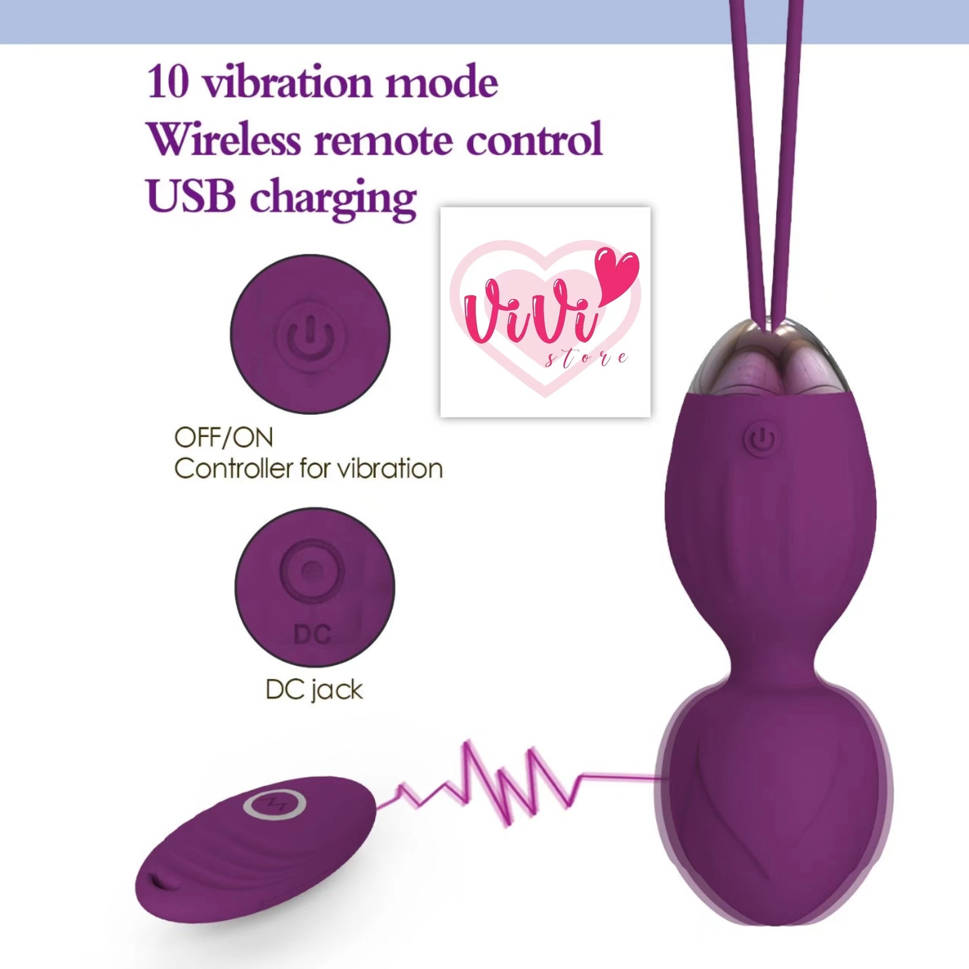 Kegel Balls Vibrator Set Women Kegel Exercise Masturbator Adult Toys Malaysia - Image 6