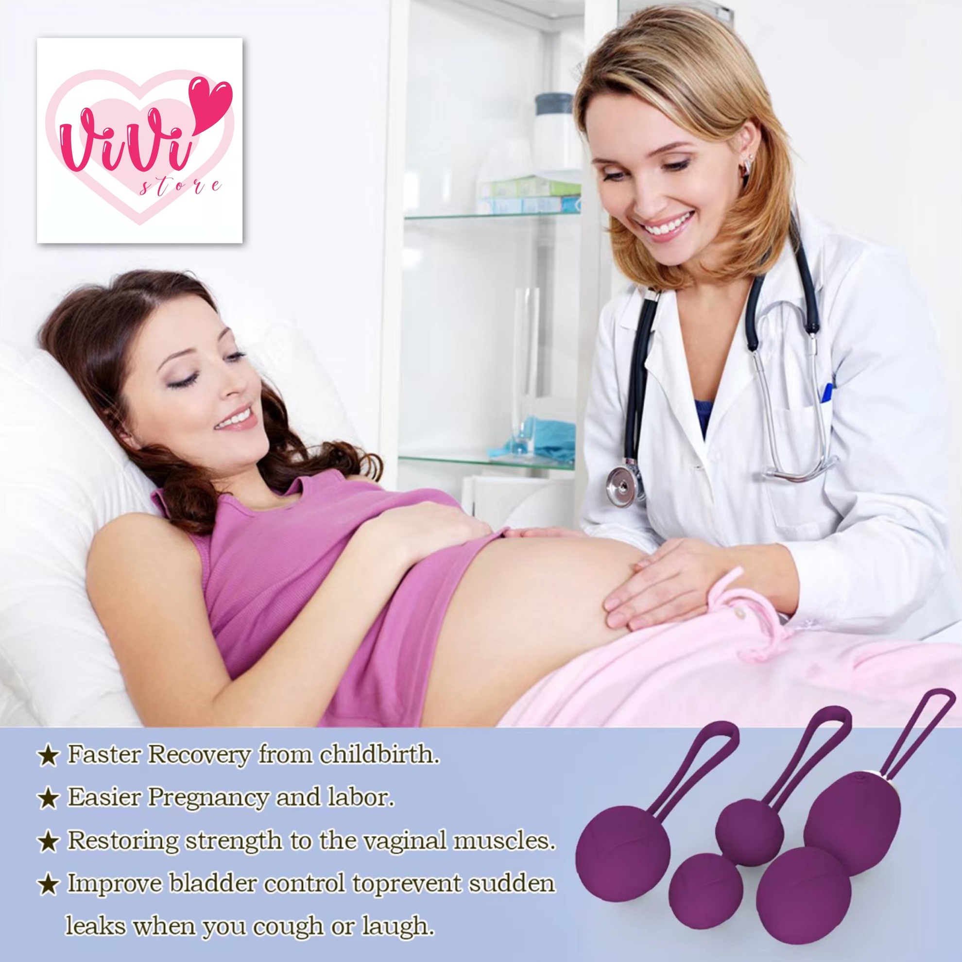 Kegel Balls Vibrator Set Women Kegel Exercise Masturbator Adult Toys Malaysia - Image 7