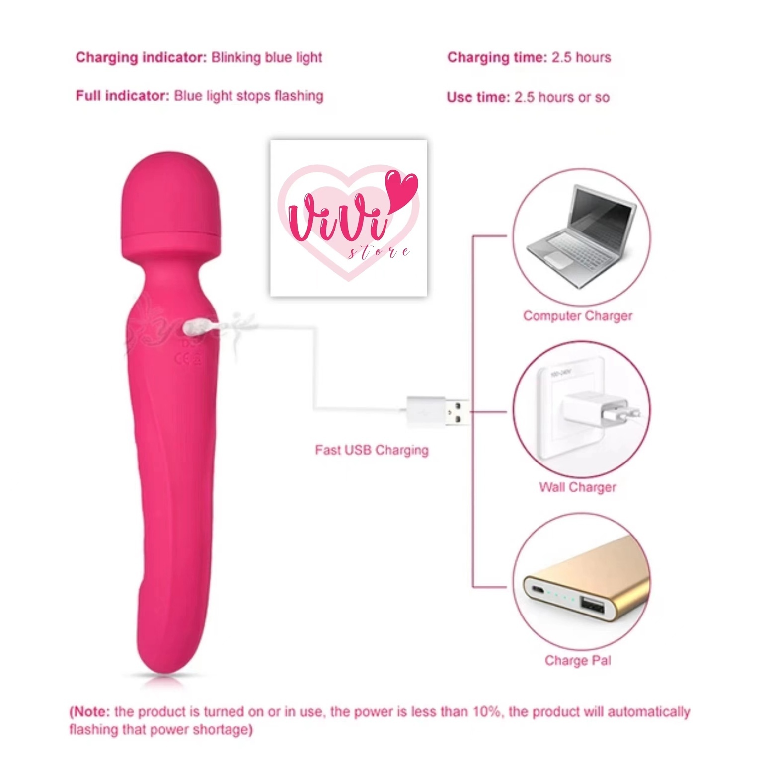 Vivi Heating Sucking Vibrator Av Wand Massager Dildo Masturbator Women Adult Toys Malaysia - Image 6