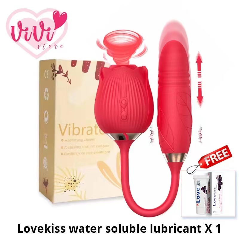 Rose Tail Licking Sucking Vibrator Thrusting Suction Masturbator Women Adult Toy Malaysia
