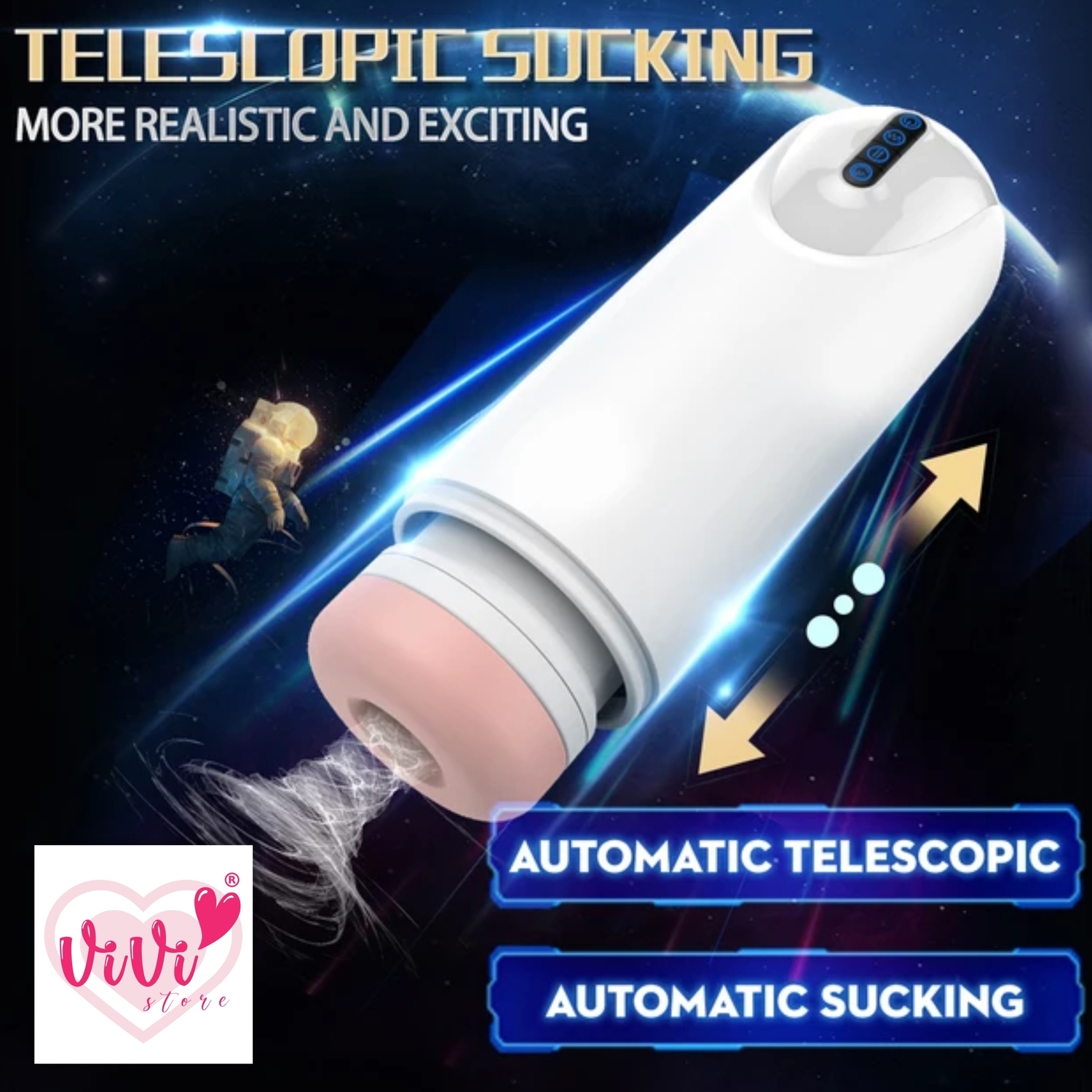 Open Fire 2.0 Automatic Thrusting and Sucking Telescopic Masturbator Cup Adult Toys Malaysia - Image 8