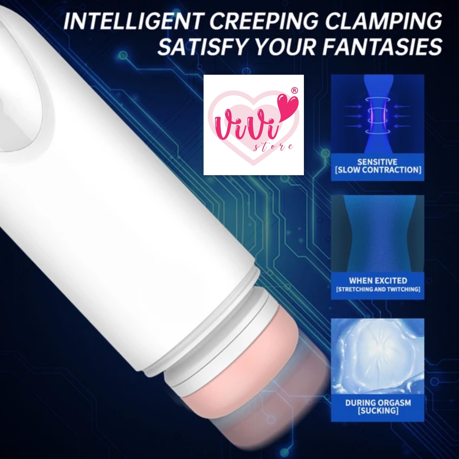 Open Fire 2.0 Automatic Thrusting and Sucking Telescopic Masturbator Cup Adult Toys Malaysia - Image 5
