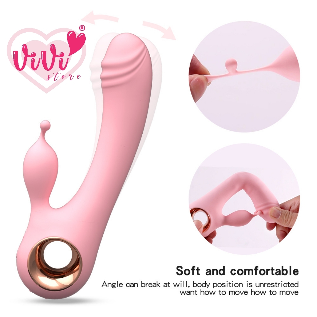 Vivi Rabbit Thrusting Sucking Vibrator Dildo Heating Tongue Masturbator Women Adult Toys Malaysia - Image 11