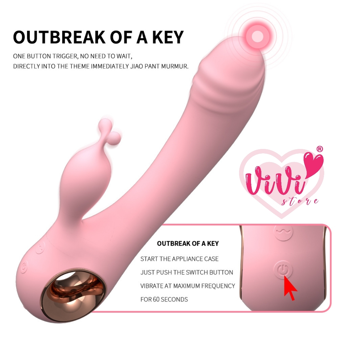 Vivi Rabbit Thrusting Sucking Vibrator Dildo Heating Tongue Masturbator Women Adult Toys Malaysia - Image 12