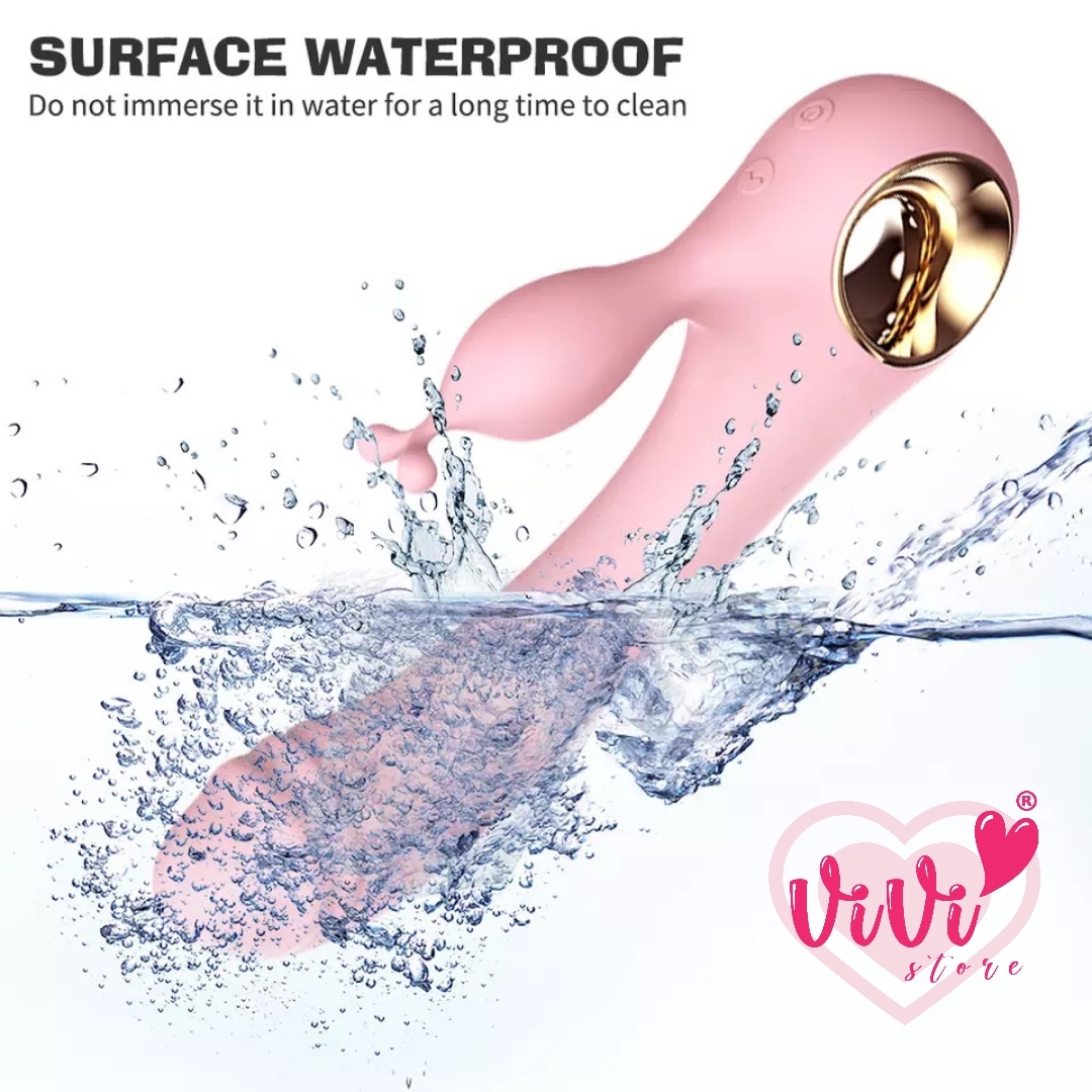 Vivi Rabbit Thrusting Sucking Vibrator Dildo Heating Tongue Masturbator Women Adult Toys Malaysia - Image 14