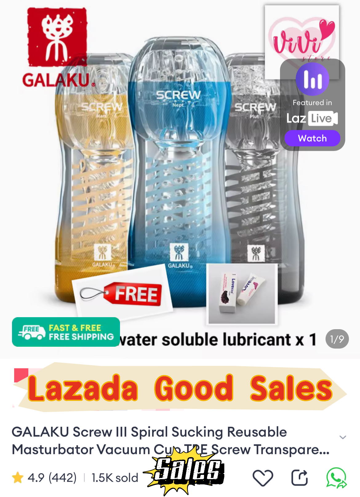 GALAKU Screw III Spiral Masturbator Cup Adult Toys Malaysia - Image 2