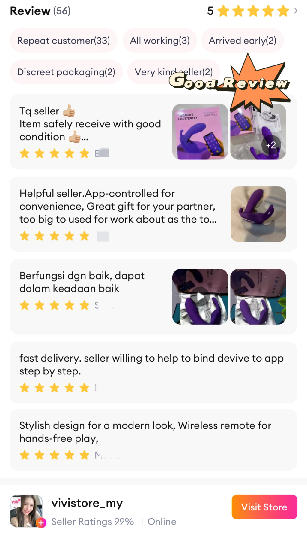 Butterfly Phone App Control Panties Vibrator Women Adult Toys Malaysia - Image 3