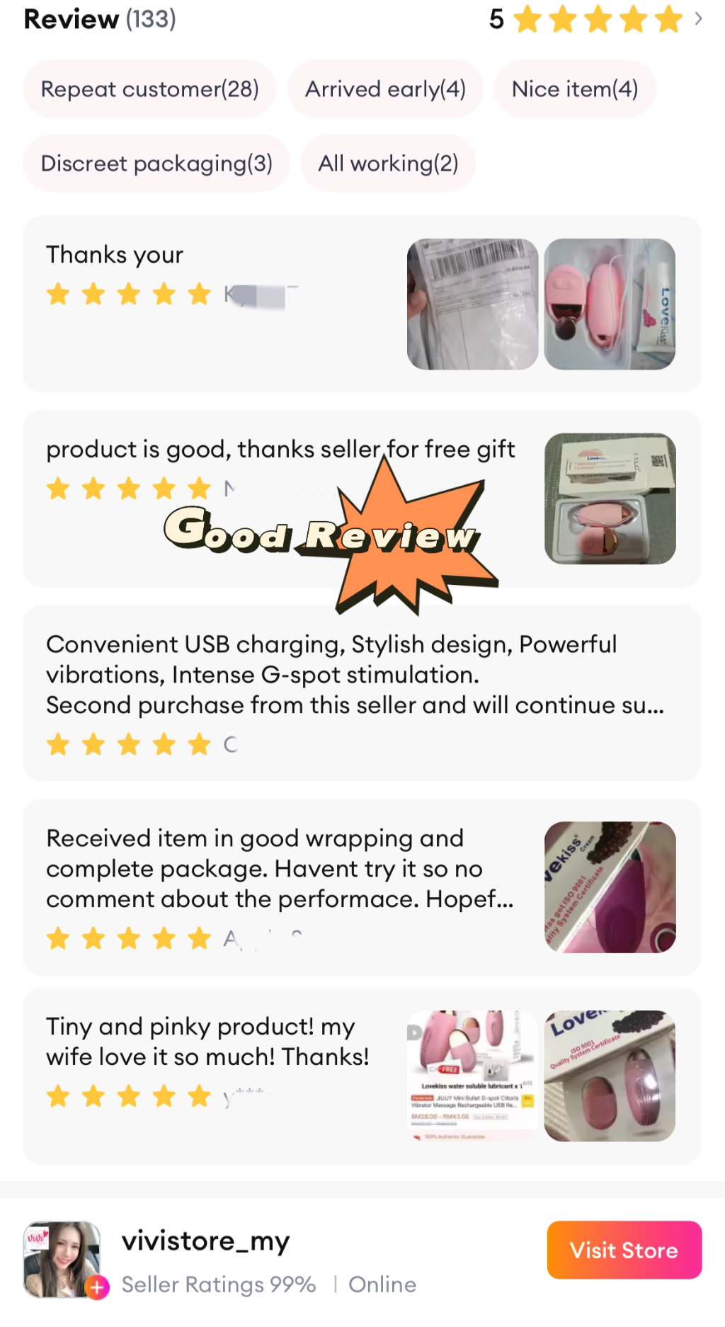 Jiuuy Mini Vibrator Remote Massager Women Adult Toys Malaysia - Image 3