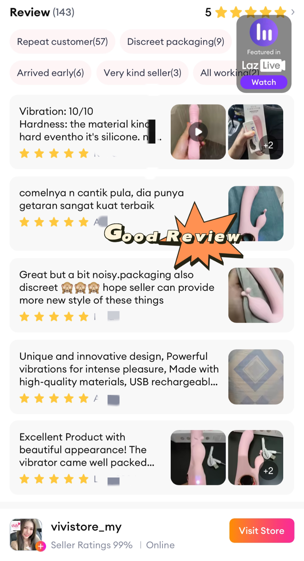 Vivi Rabbit Thrusting Sucking Vibrator Dildo Heating Tongue Masturbator Women Adult Toys Malaysia - Image 3