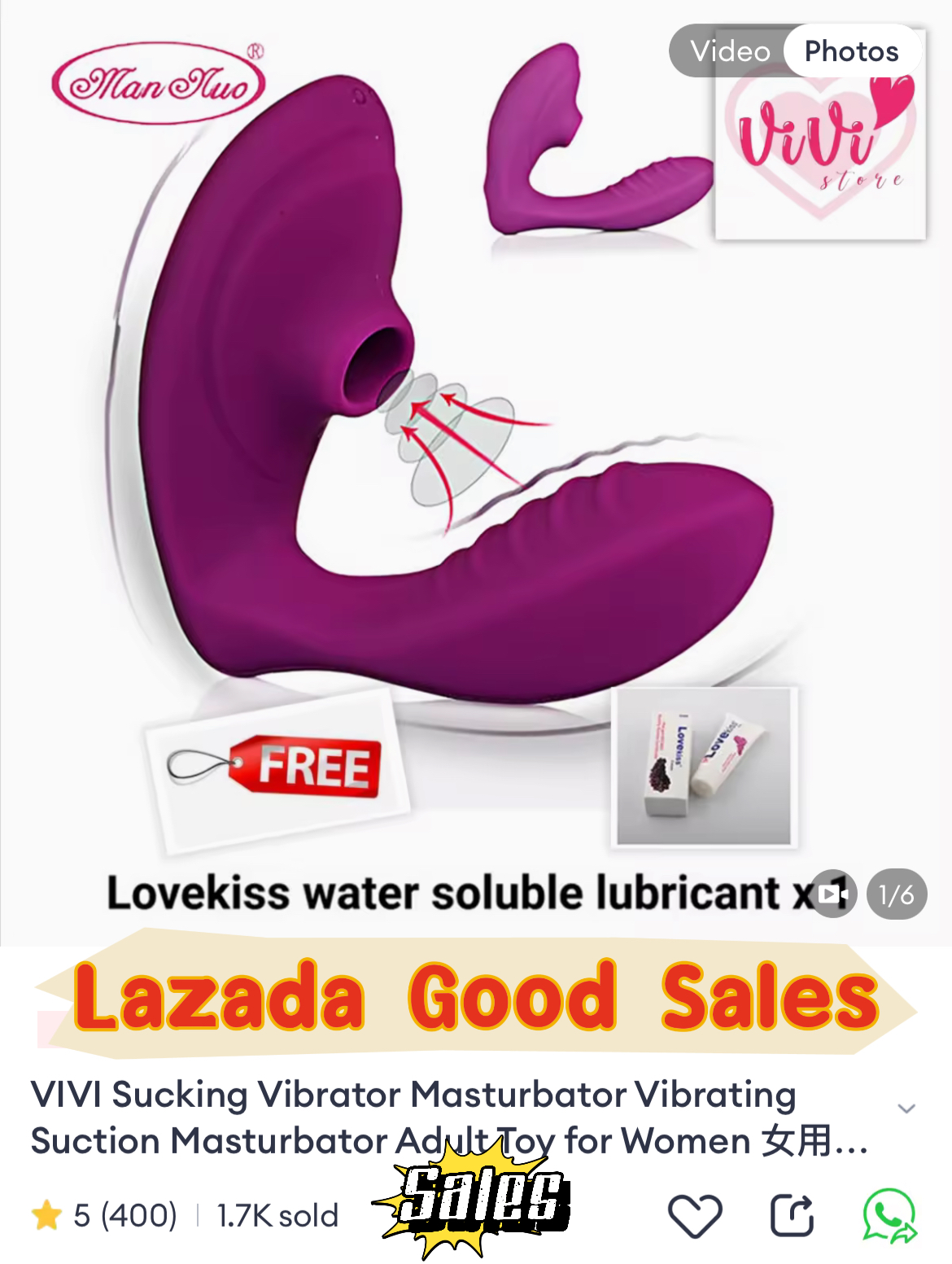 Vivi Clitoral Sucking Vibrator Remote Control Dildo Women Adult Toys Malaysia - Image 2