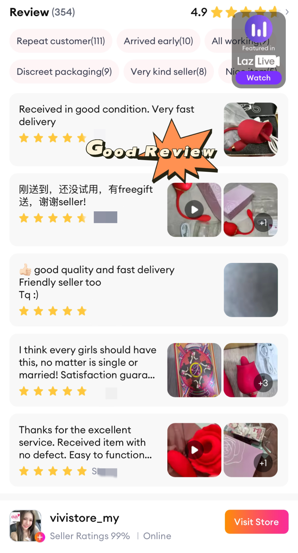 Rose Tail Licking Sucking Vibrator Thrusting Suction Masturbator Women Adult Toy Malaysia - Image 3