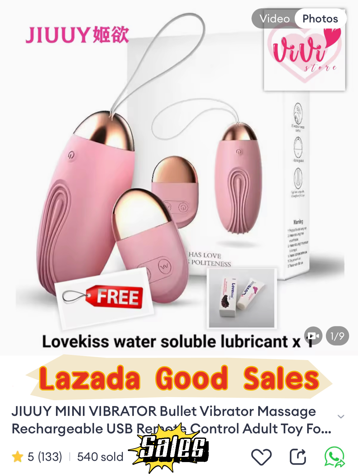 Jiuuy Mini Vibrator Remote Massager Women Adult Toys Malaysia - Image 2