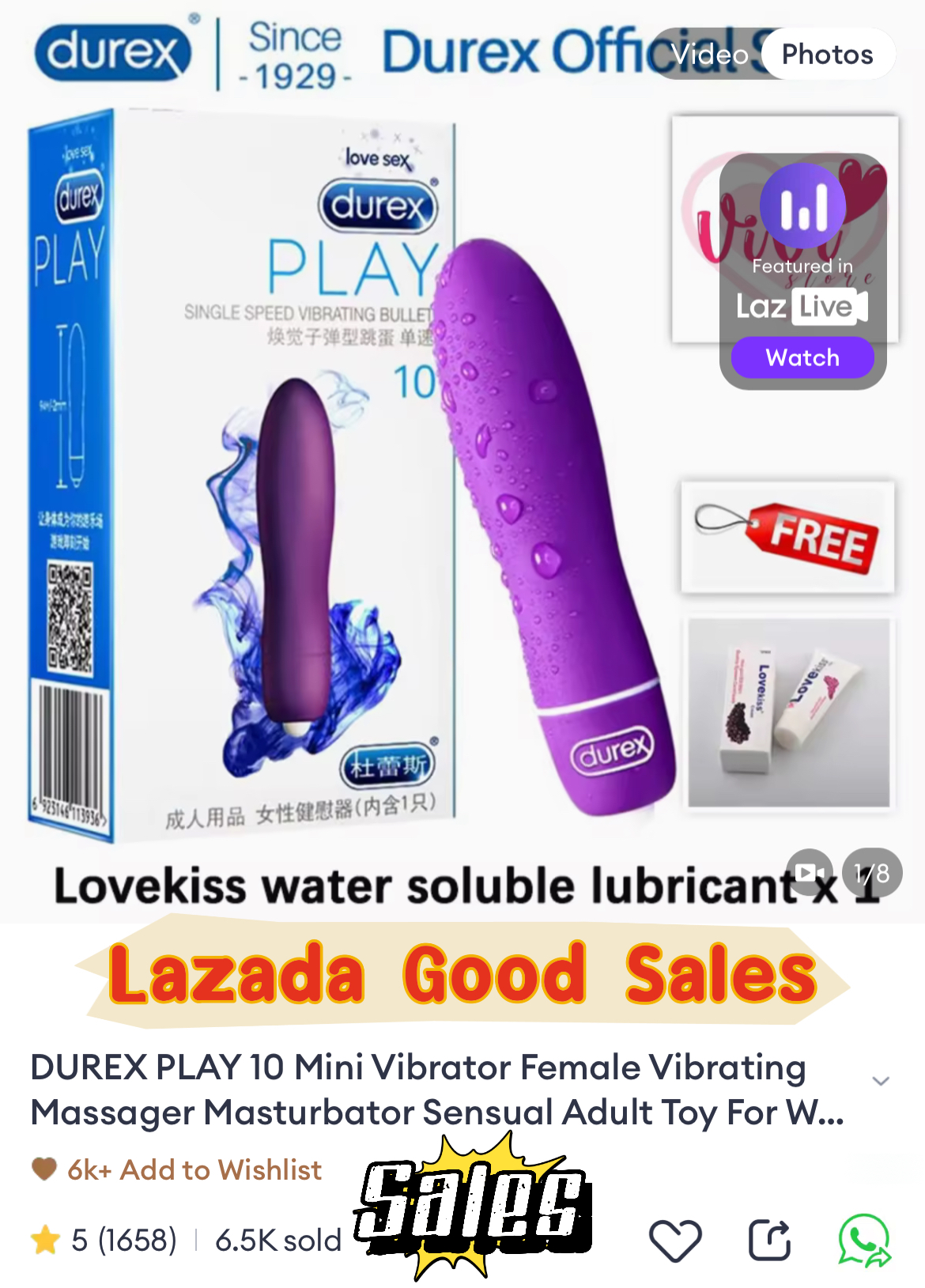 Durex Play 10 Mini Vibrator Dildo Women Adult Toys Malaysia - Image 2