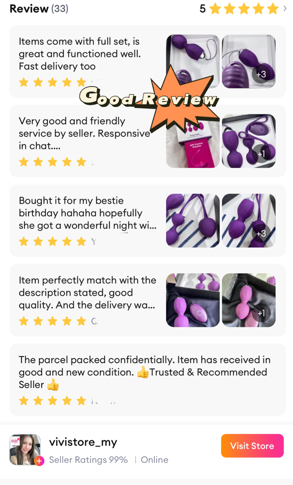 Kegel Balls Vibrator Set Women Kegel Exercise Masturbator Adult Toys Malaysia - Image 3
