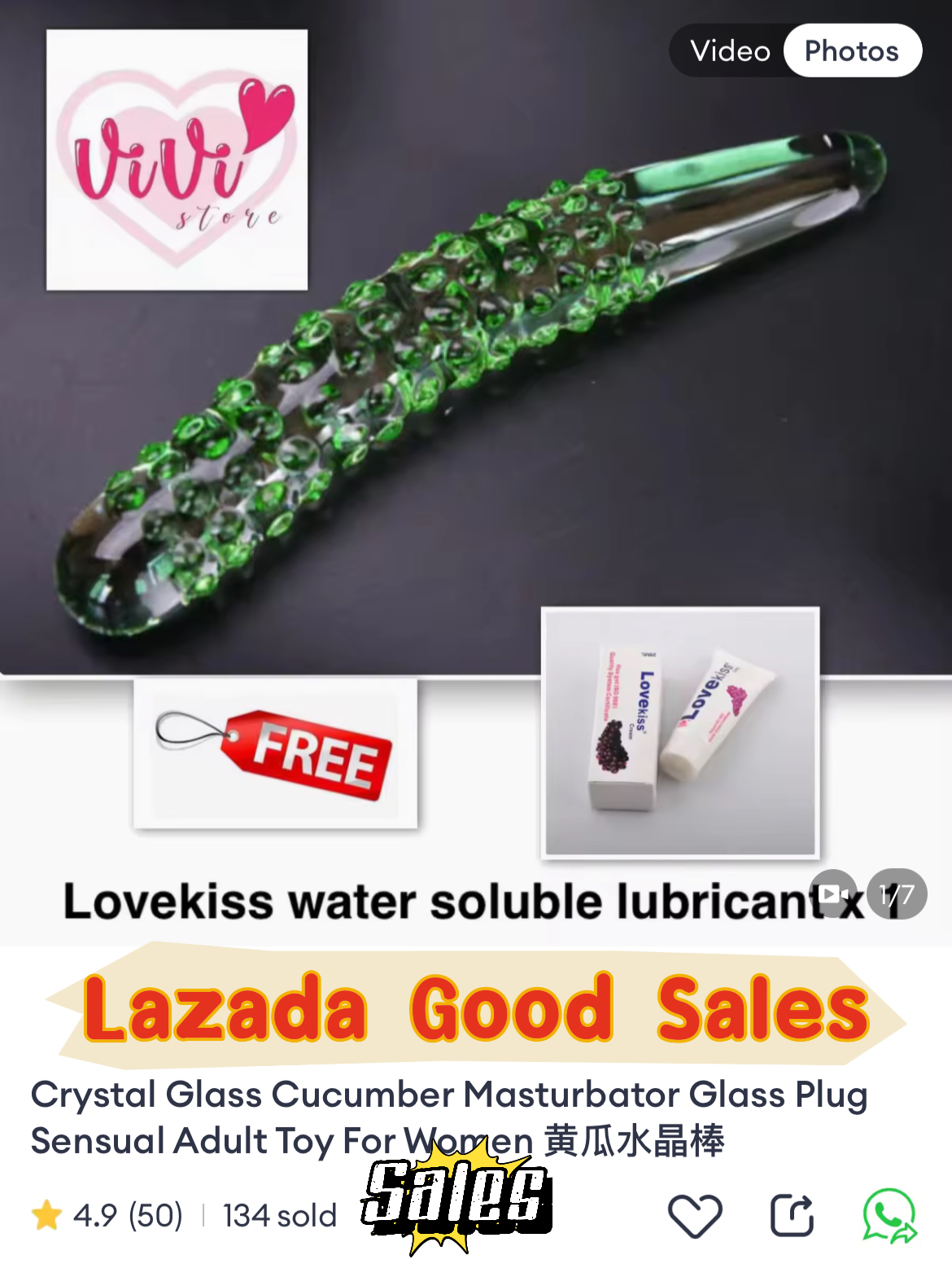 Crystal Glass Cucumber Masturbator Glass Plug Sensual Women Adult Toys Malaysia - Image 2