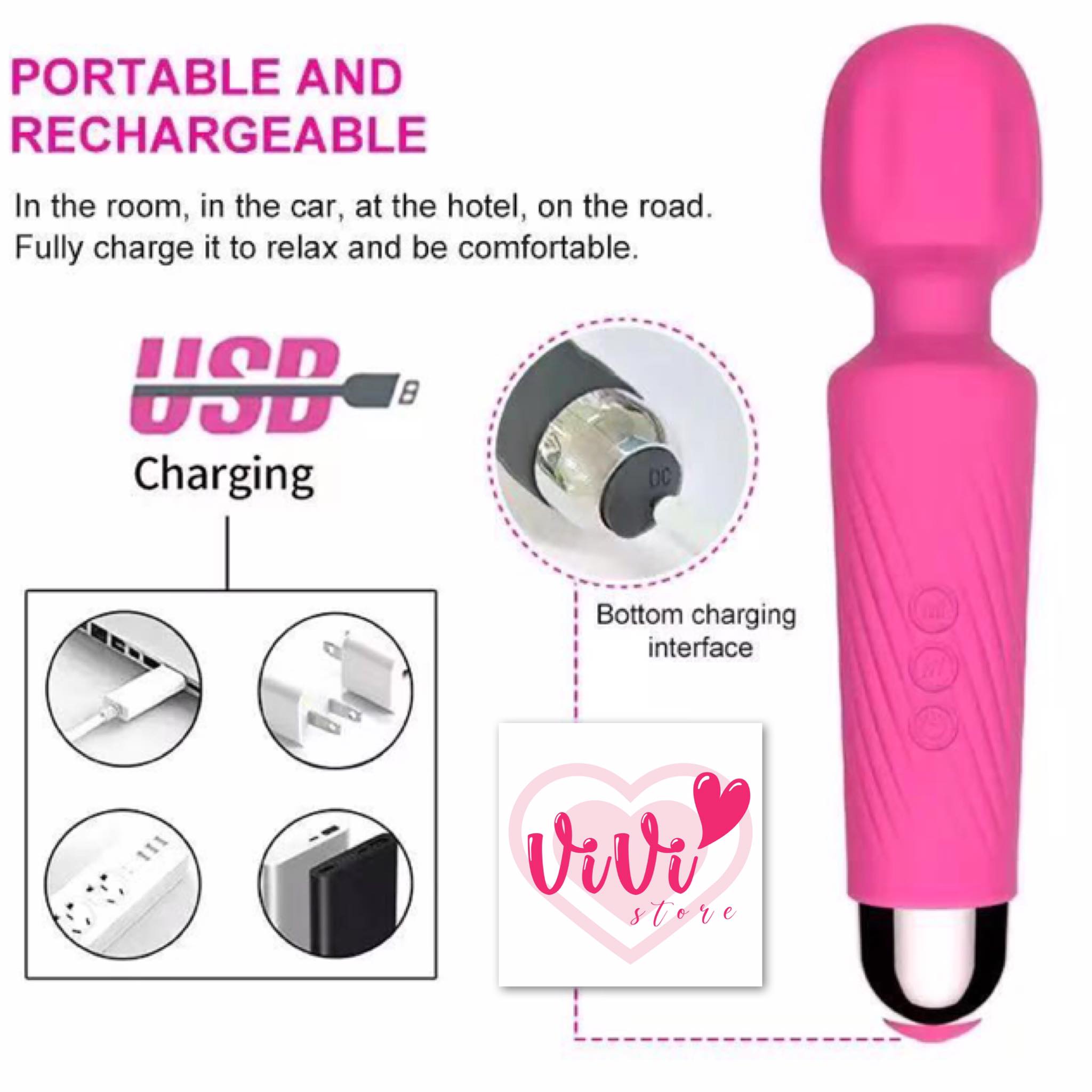 Vivi Heating Sucking Vibrator Av Wand Massager Dildo Masturbator Women Adult Toys Malaysia - Image 13
