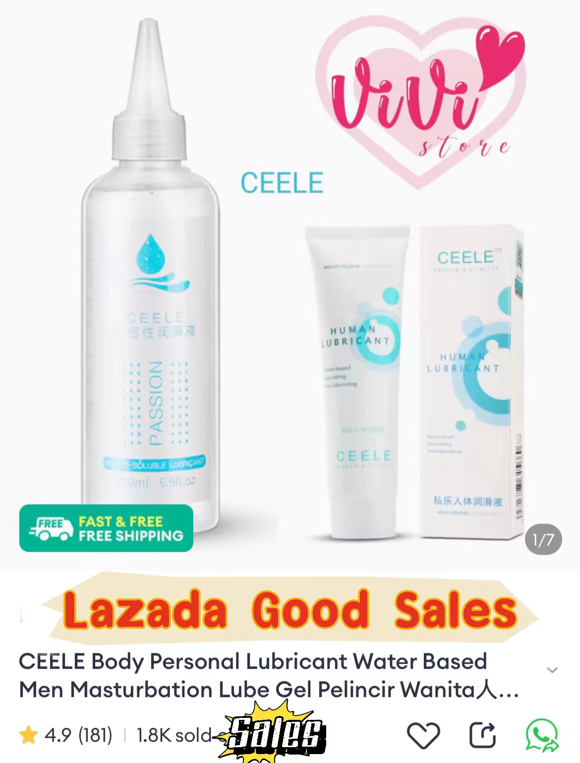 Ceele Water Based Silky Feeling Personal Body Lubricant Malaysia - Image 2