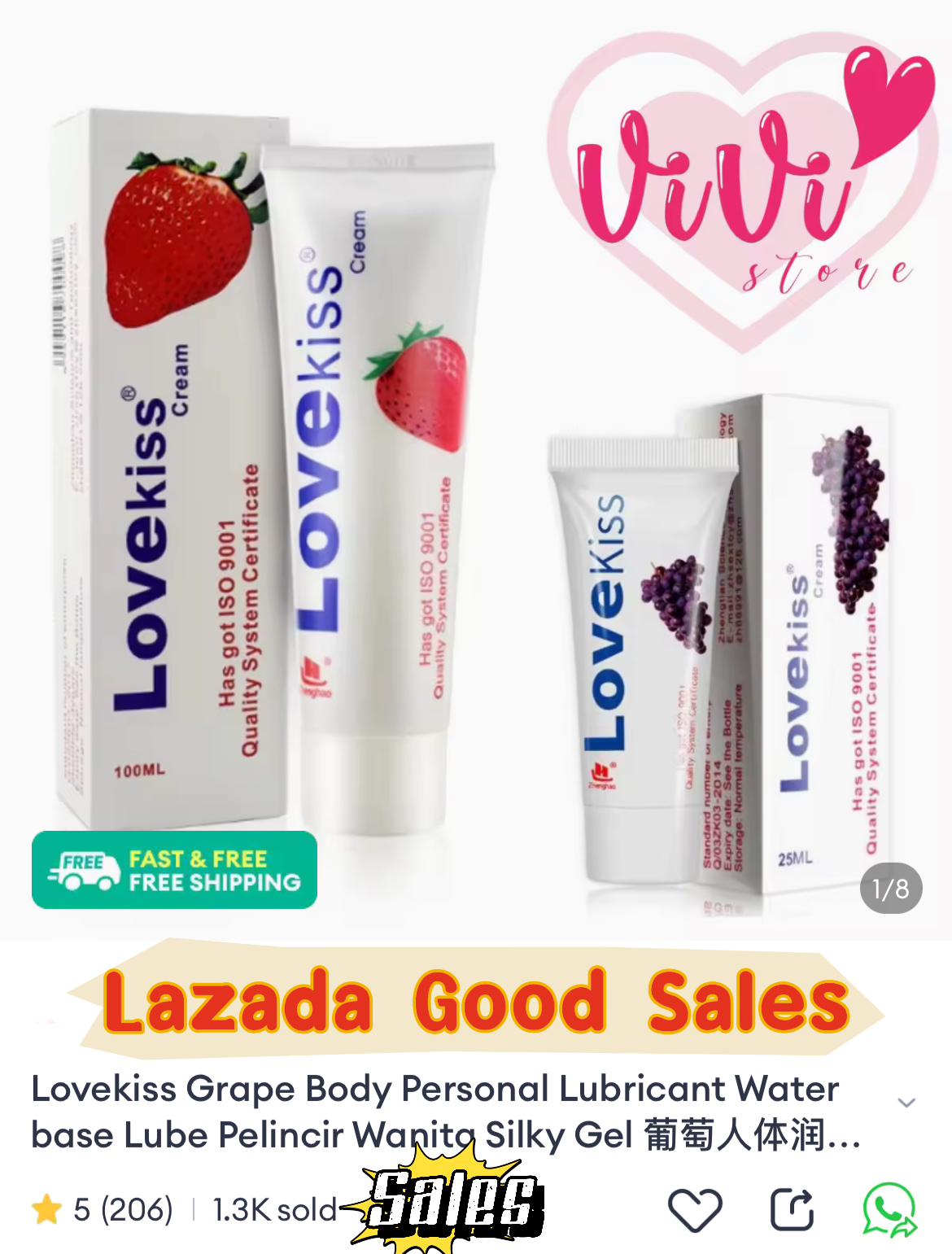 Lovekiss Grape Strawberry Water Based Lube Body Personal Lubricant Malaysia - Image 2