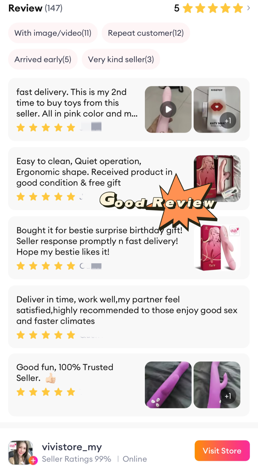 DUREX Kisstoy Rabbit Vibrator Dildo Masturbator Women Adult Toys Malaysia - Image 3