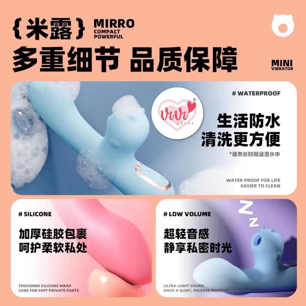 Vivi Rabbit Thrusting Sucking Vibrator Dildo Heating Tongue Masturbator Women Adult Toys Malaysia - Image 19