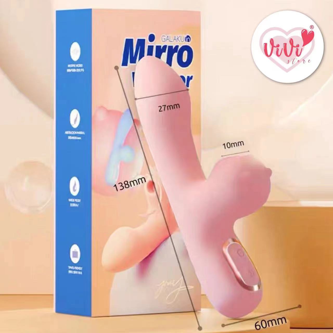 Vivi Rabbit Thrusting Sucking Vibrator Dildo Heating Tongue Masturbator Women Adult Toys Malaysia - Image 21