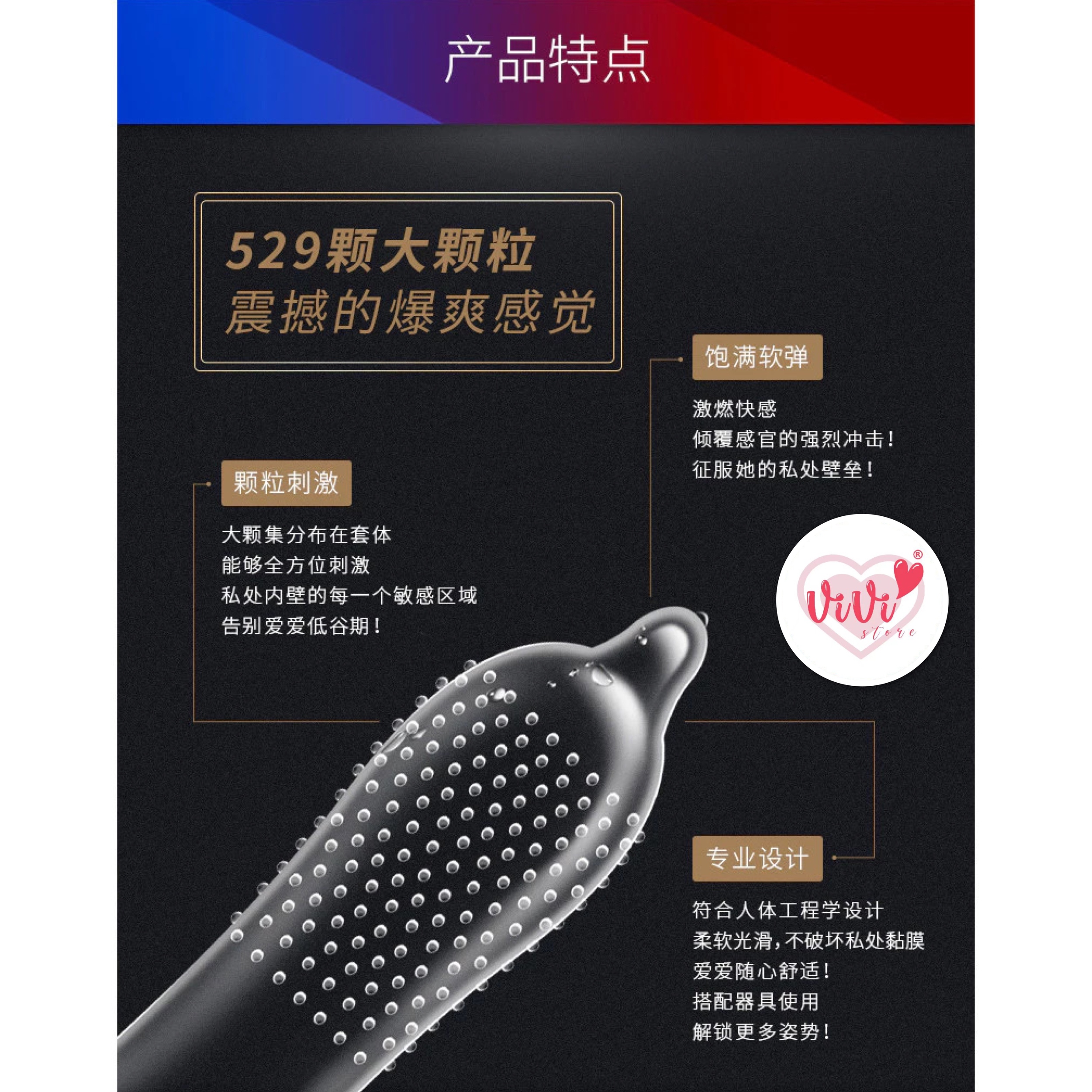 Vivi Small 45mm 49mm Dotted Condom Close Tight Fit Latex 10pcs Lubricated Condom (Not Durex) - Image 19