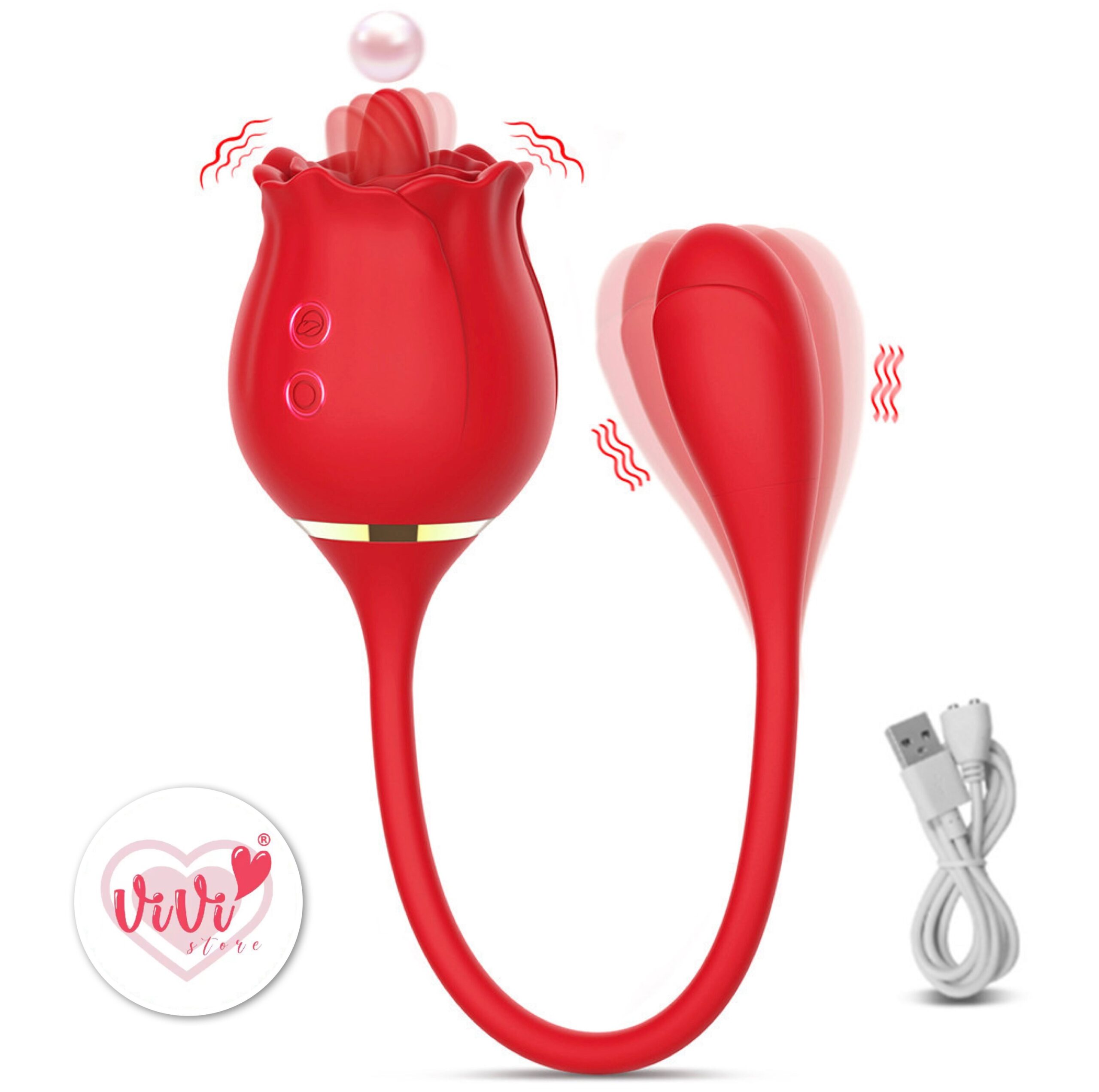 Rose Tail Licking Sucking Vibrator Thrusting Suction Masturbator Women Adult Toy Malaysia - Image 28