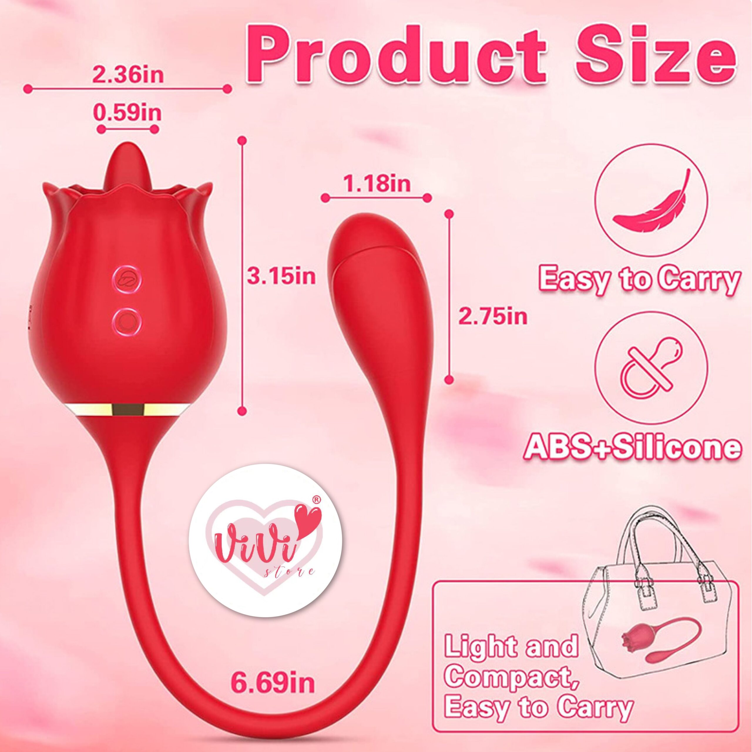 Rose Tail Licking Sucking Vibrator Thrusting Suction Masturbator Women Adult Toy Malaysia - Image 17