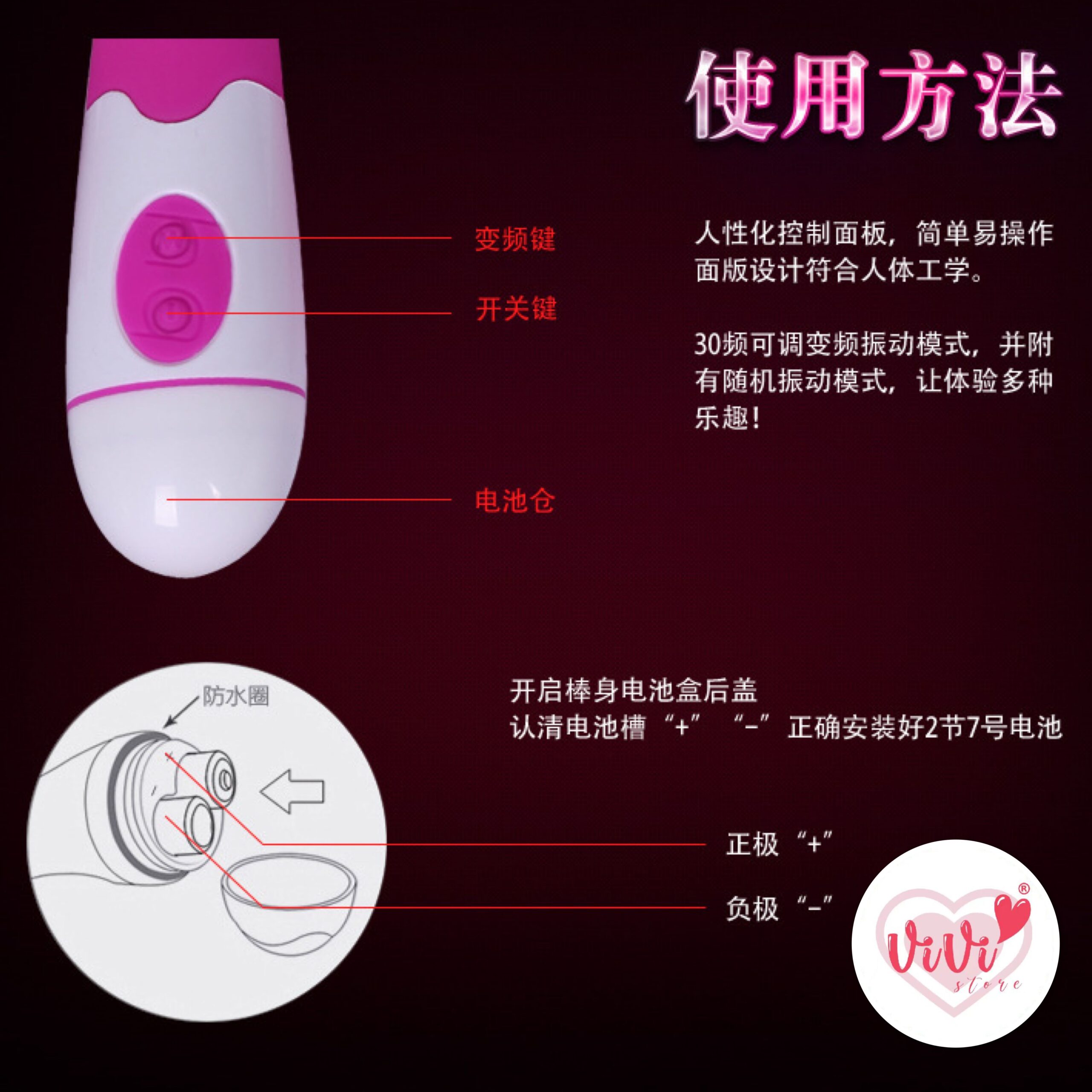 Vivi Rabbit Vibrator Massage Masturbator Battery Women Adult Toy Malaysia - Image 8