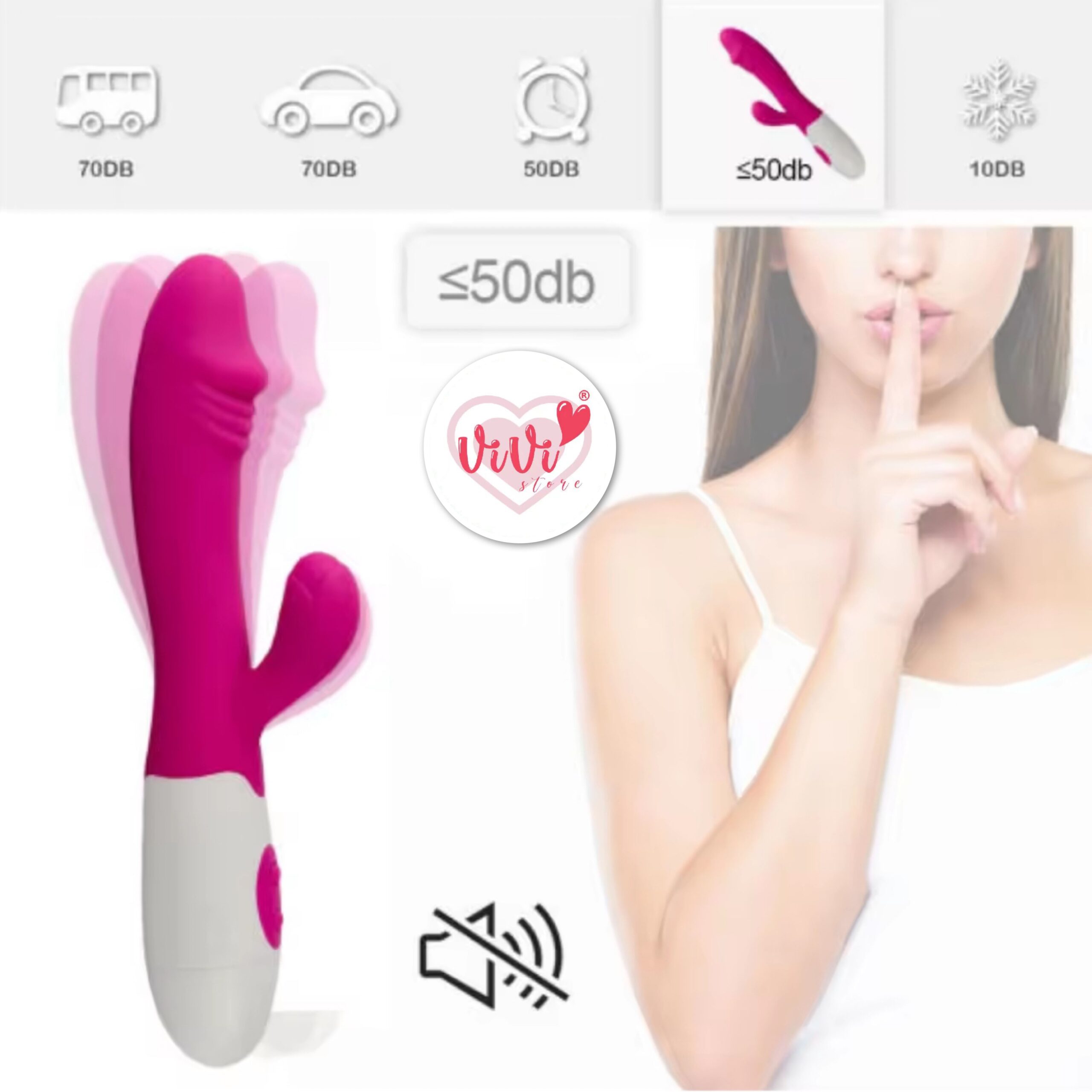 Vivi Rabbit Vibrator Massage Masturbator Battery Women Adult Toy Malaysia - Image 4