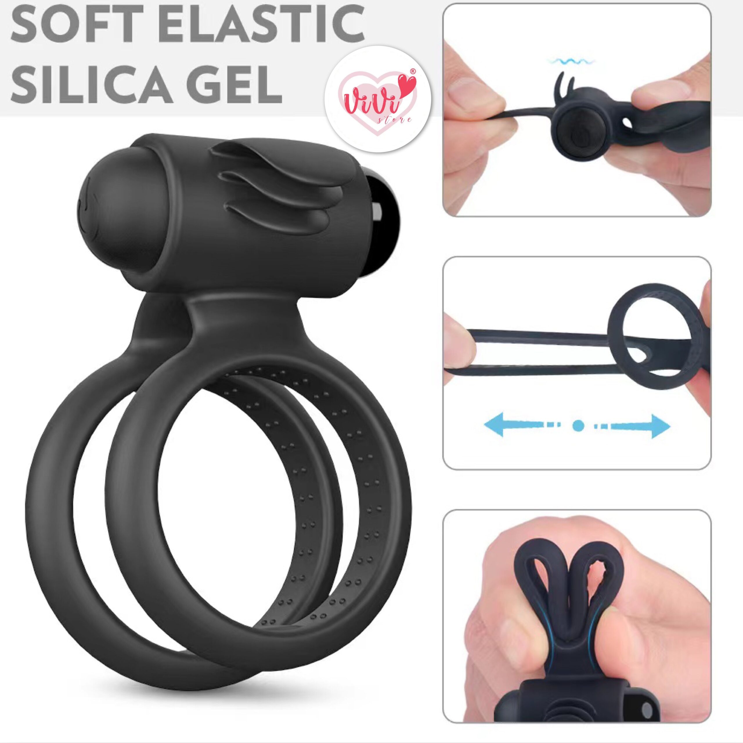 Vivi Man Vibrator Delayed Ring Stimulation Couple Use Men Adult Toys Malaysia - Image 3