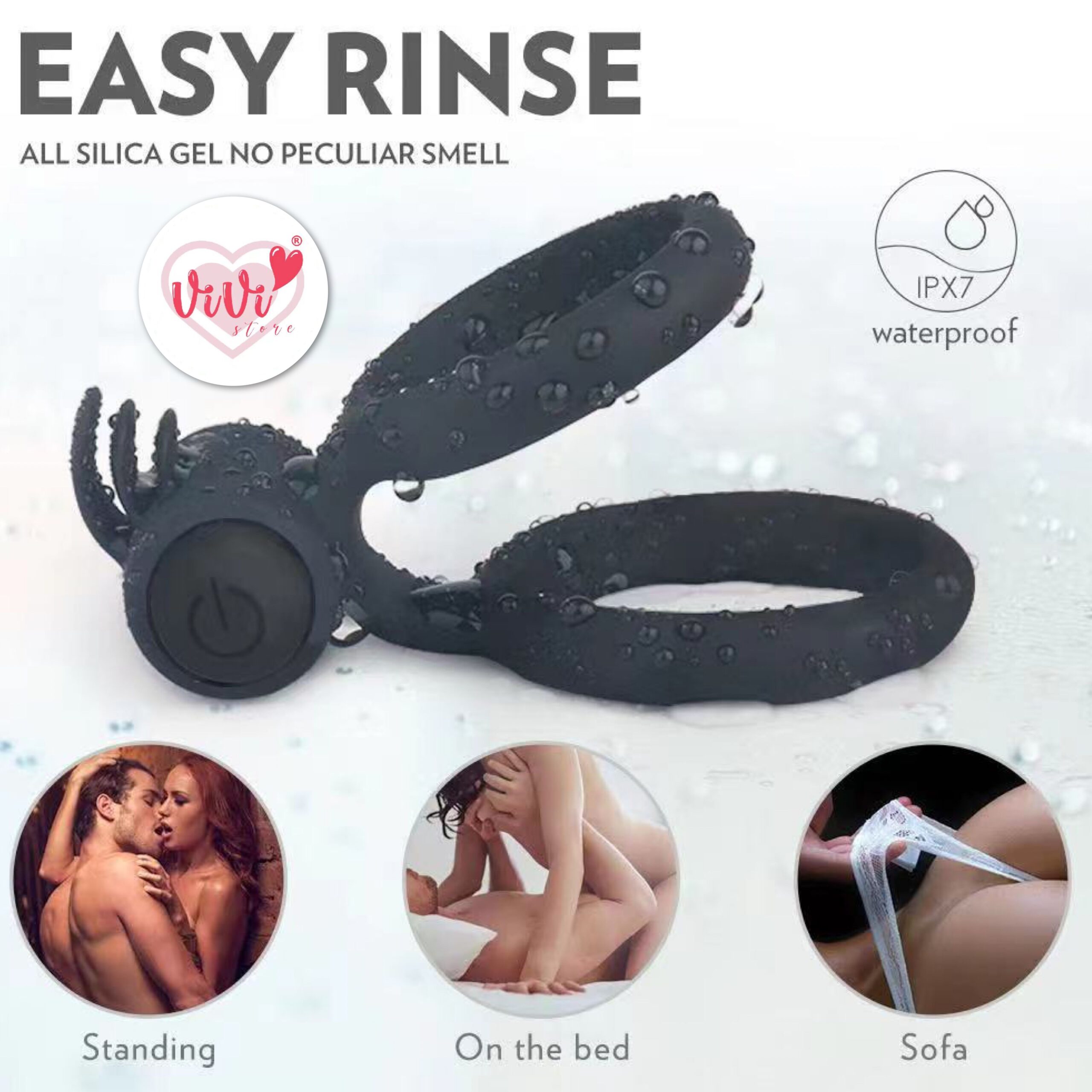 Vivi Man Vibrator Delayed Ring Stimulation Couple Use Men Adult Toys Malaysia - Image 4