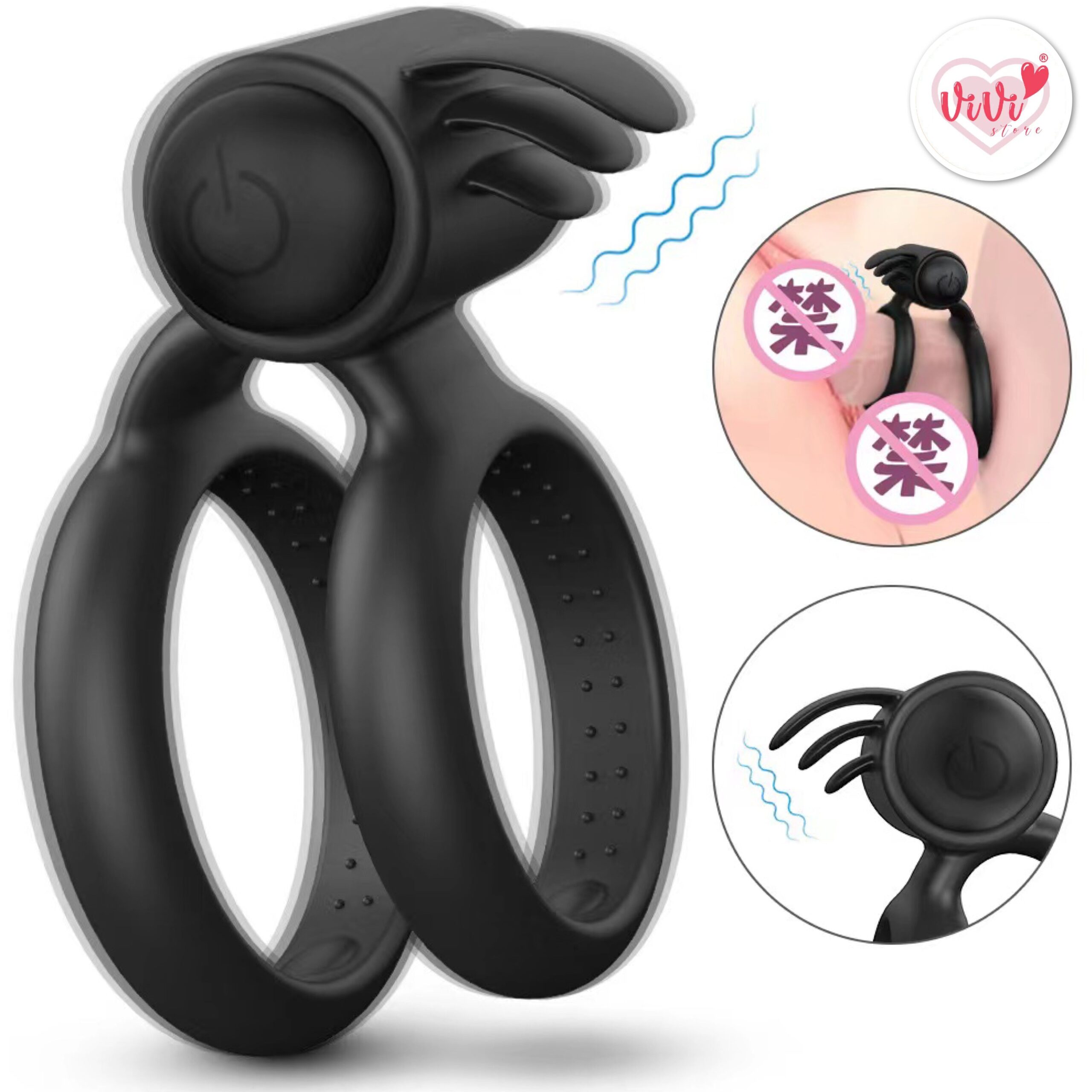 Vivi Man Vibrator Delayed Ring Stimulation Couple Use Men Adult Toys Malaysia - Image 5