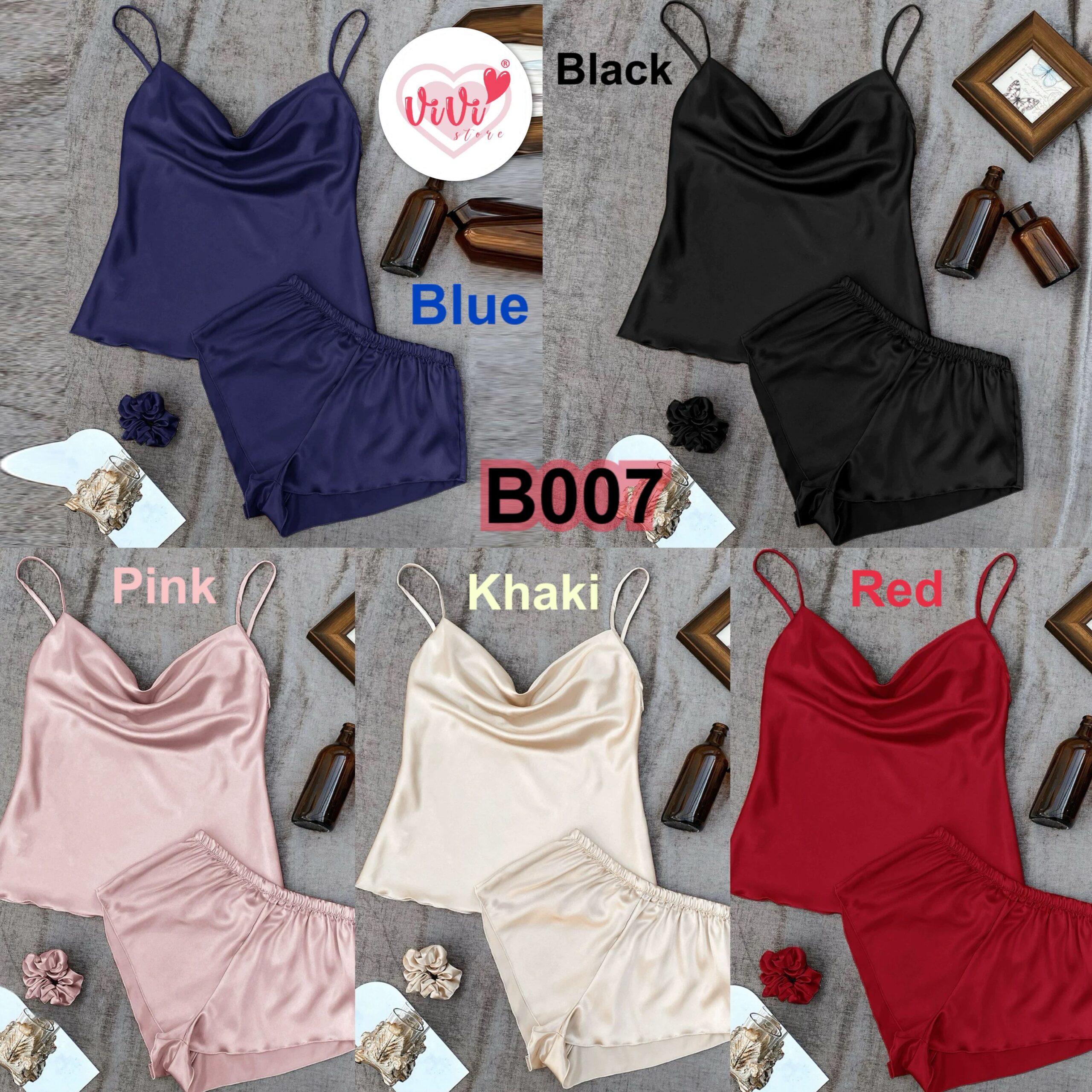 Vivi Sexy Lingerie Plus Size Open Crotch Satin Design Sleepwear Dress Lingerie Malaysia - Image 9