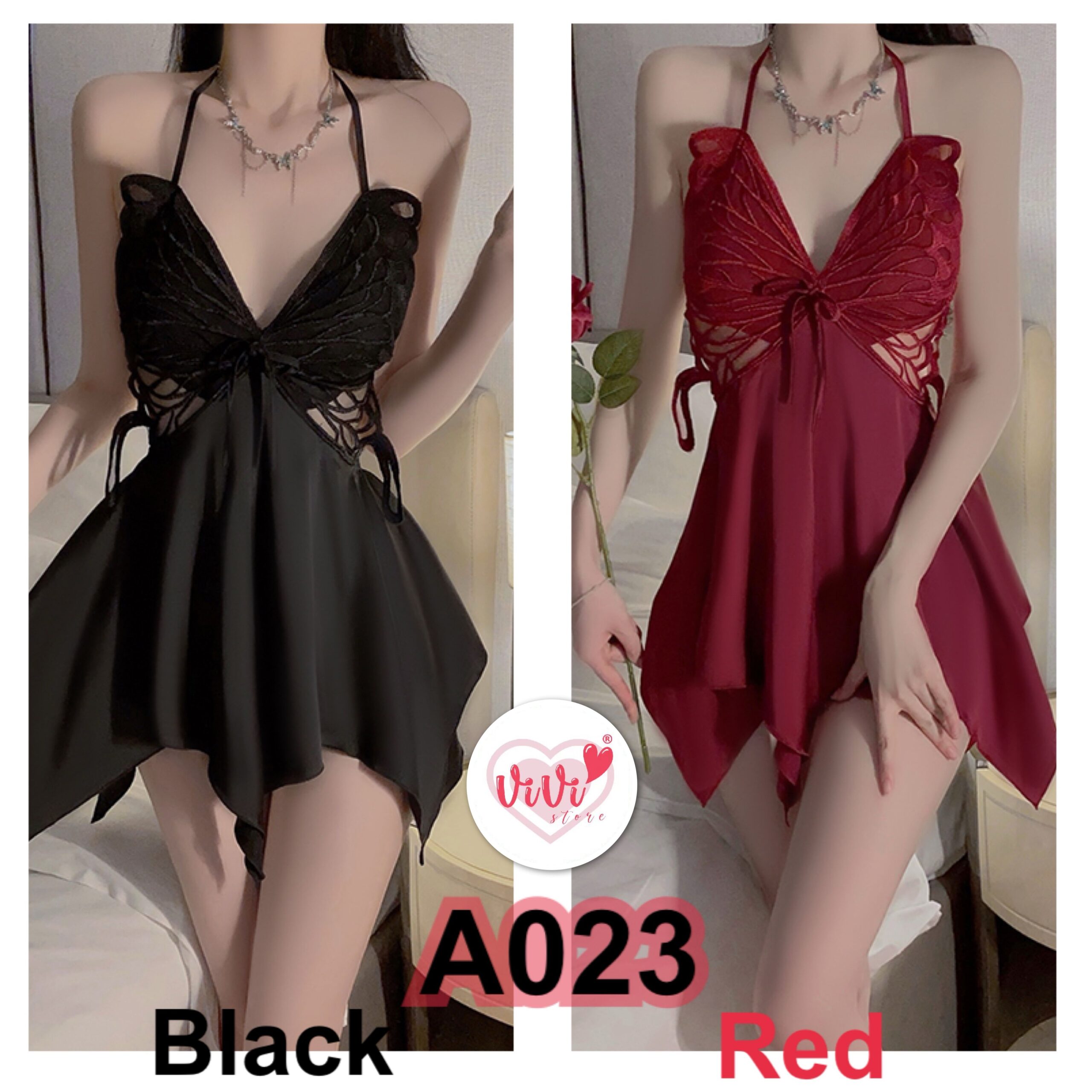 Vivi Sexy Lingerie Plus Size Open Crotch Satin Design Sleepwear Dress Lingerie Malaysia - Image 5