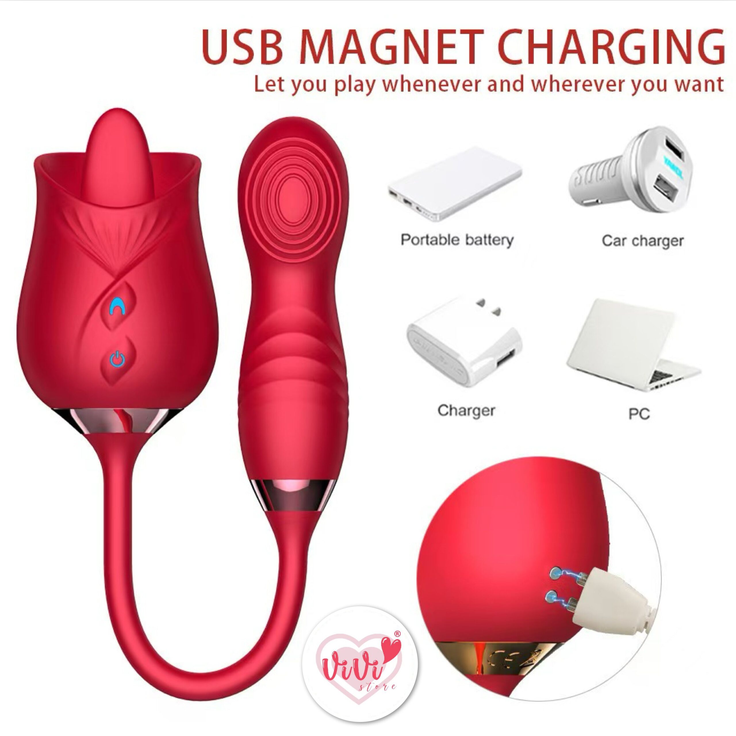 Rose Tail Licking Sucking Vibrator Thrusting Suction Masturbator Women Adult Toy Malaysia - Image 23