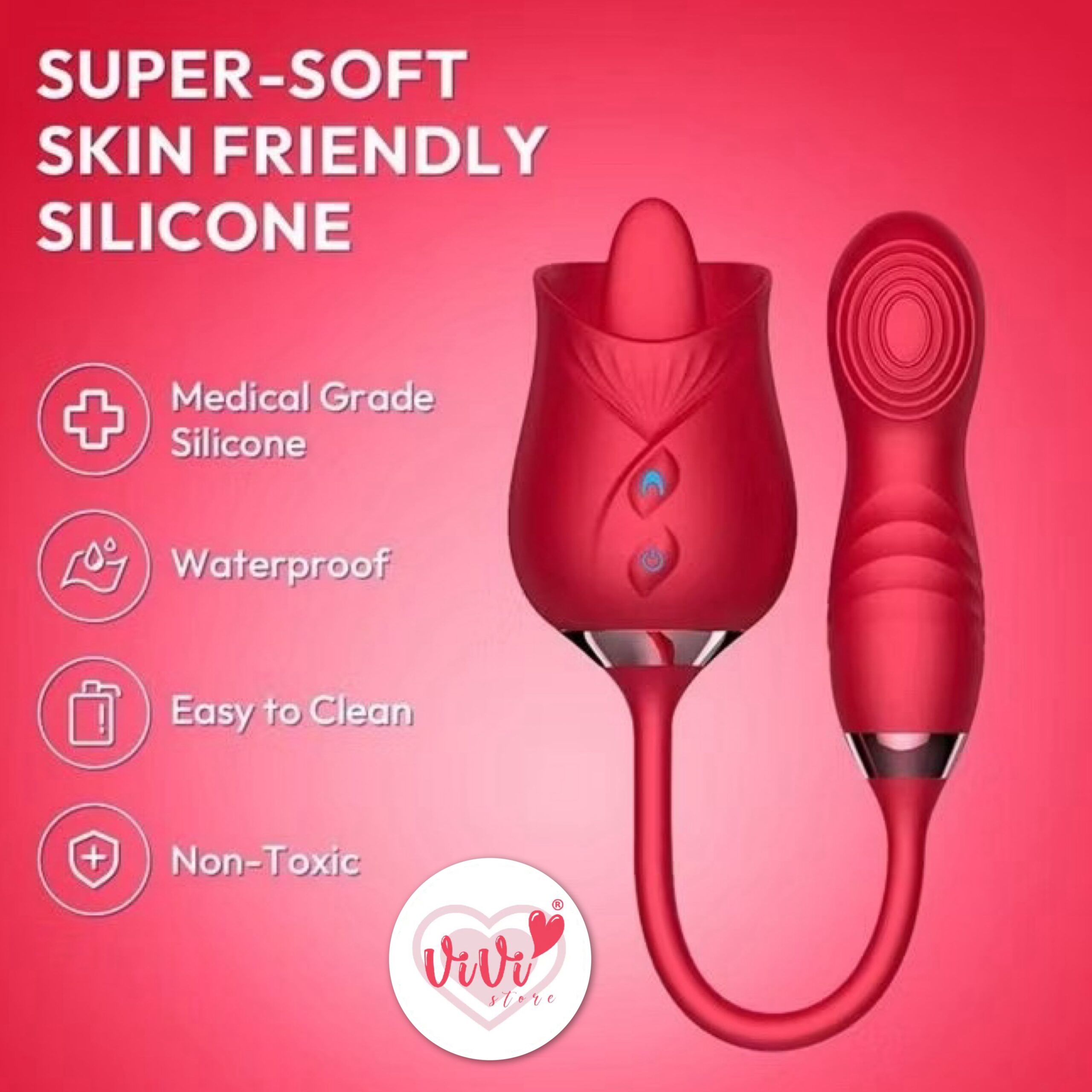 Rose Tail Licking Sucking Vibrator Thrusting Suction Masturbator Women Adult Toy Malaysia - Image 24