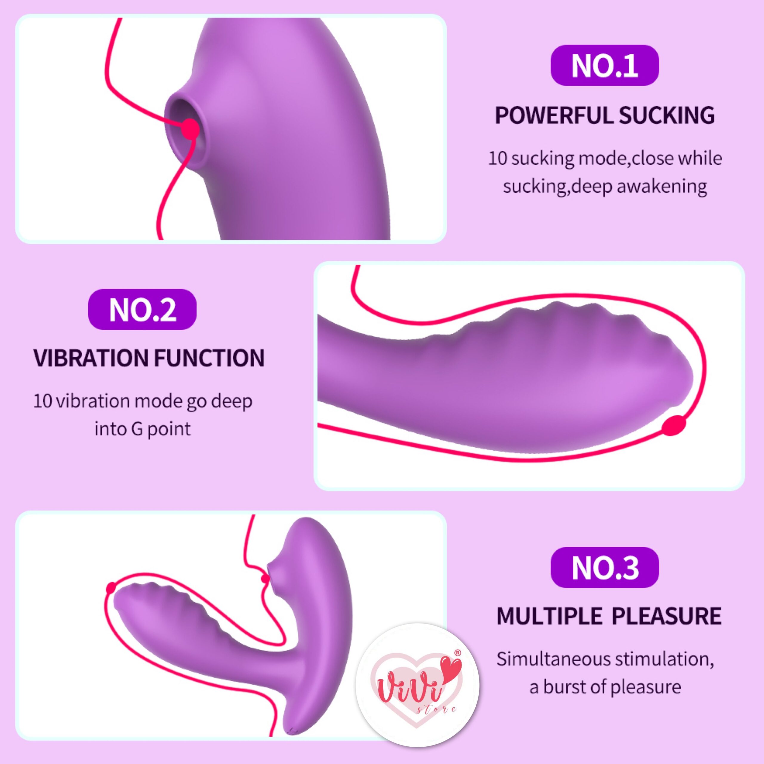 Vivi Clitoral Sucking Vibrator Remote Control Dildo Women Adult Toys Malaysia - Image 14