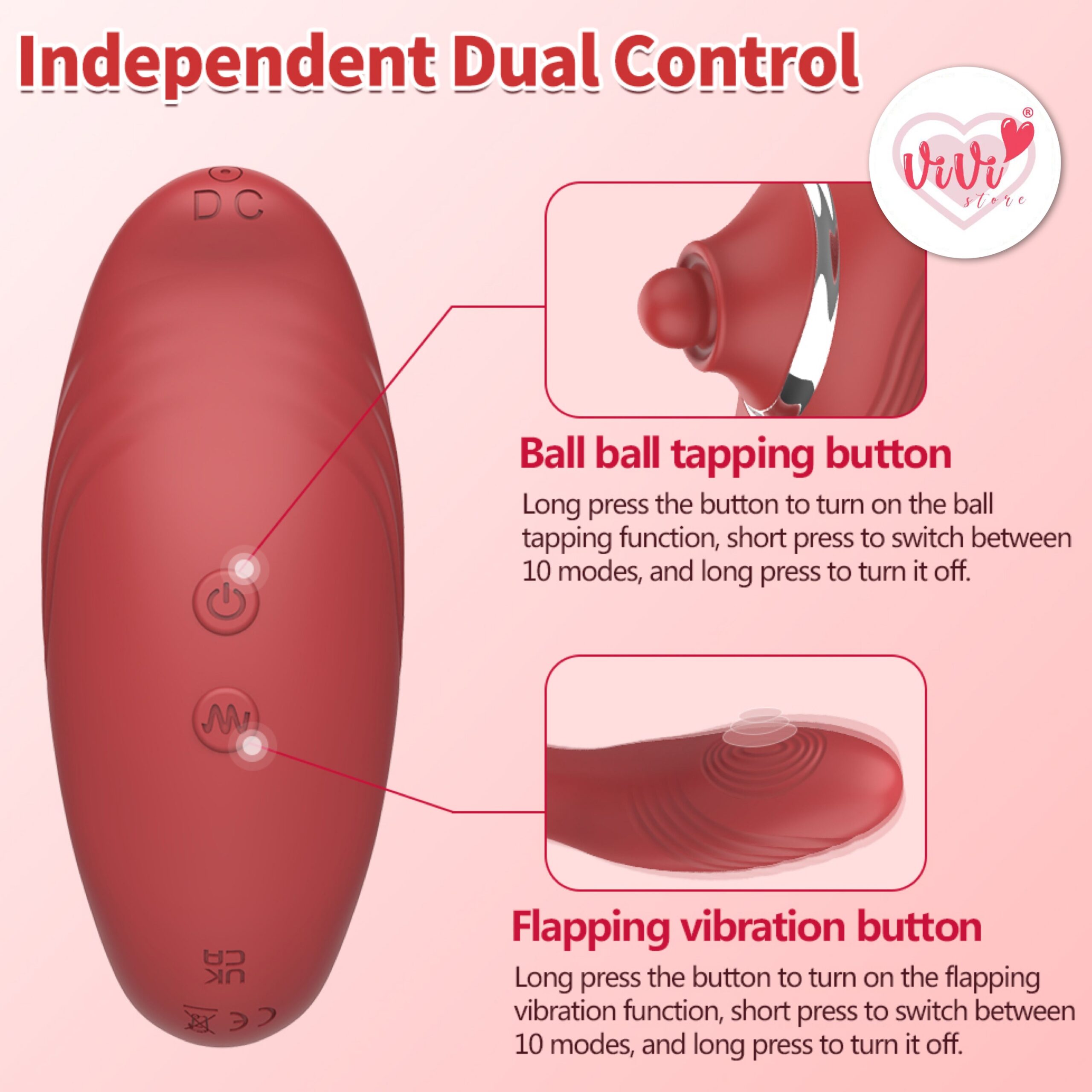 Vivi Wearable Panties Ball Beating Vibrator App Control Vibrator Women Vibrate Adult Toy Malaysia - Image 8