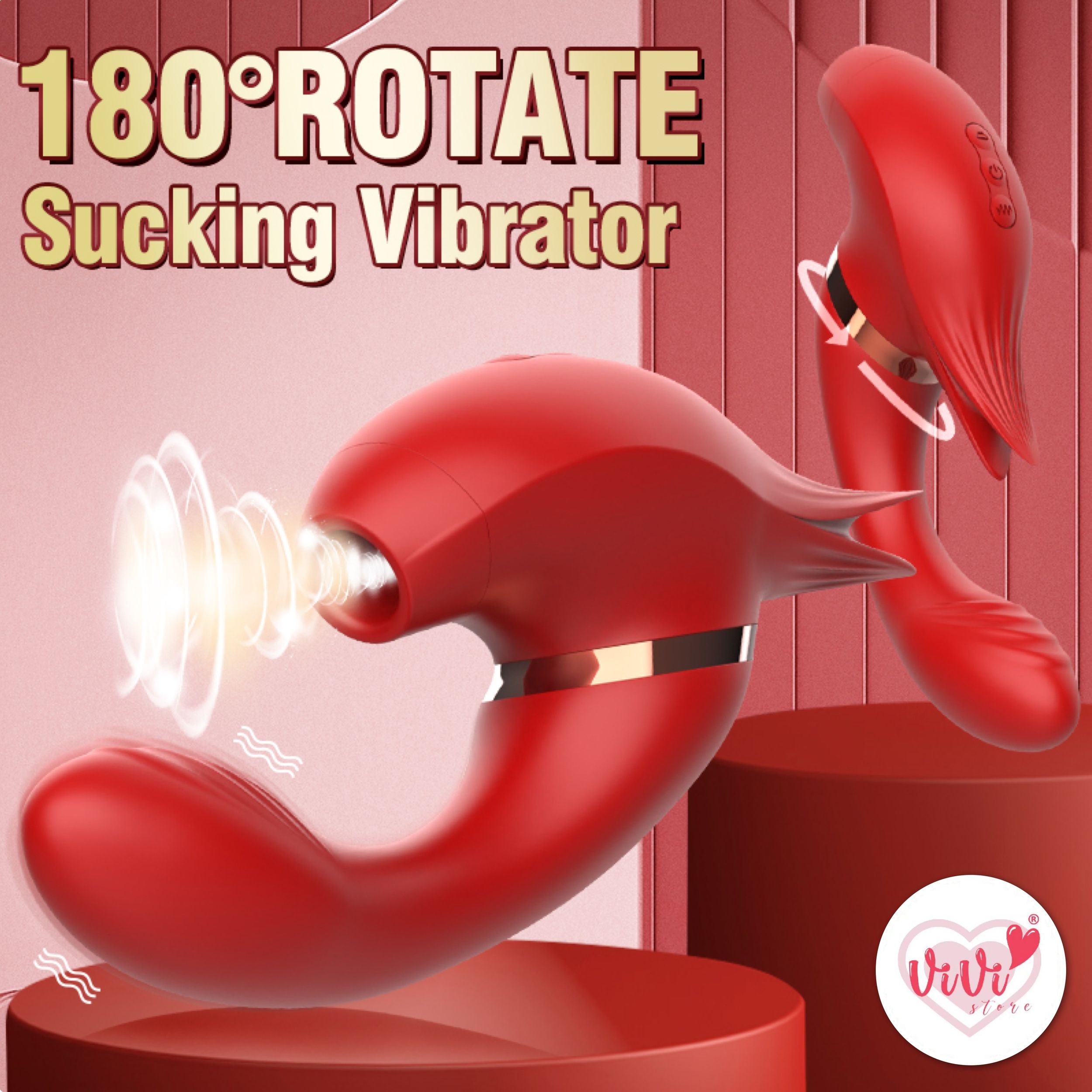 Vivi Raffles Dual Head Rotate Sucking Ball Beating Licking Vibrator Female Adult Toy Malaysia - Image 6